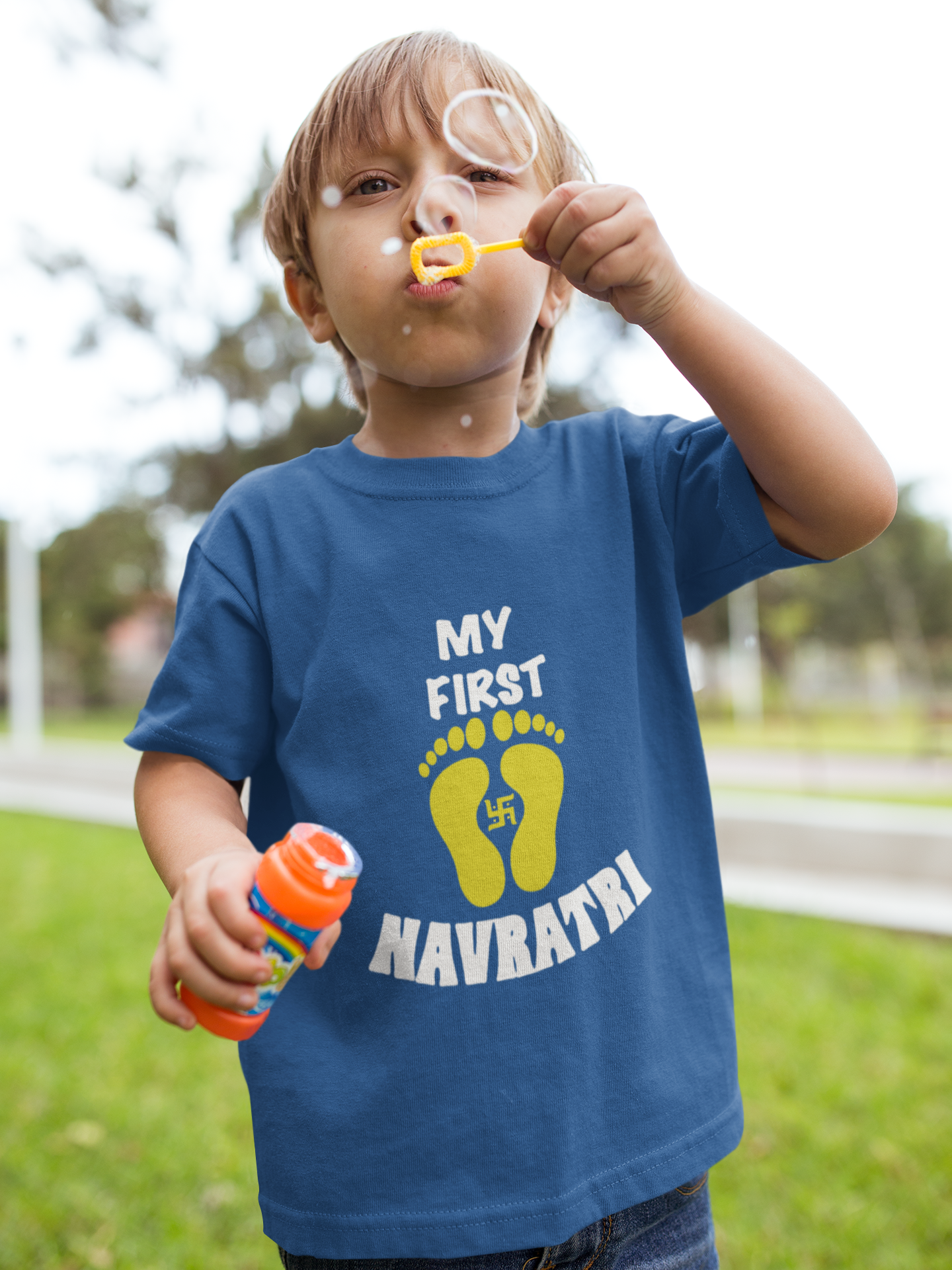 My First Navratri Half Sleeves T-Shirt for Boy-FunkyTeesClub
