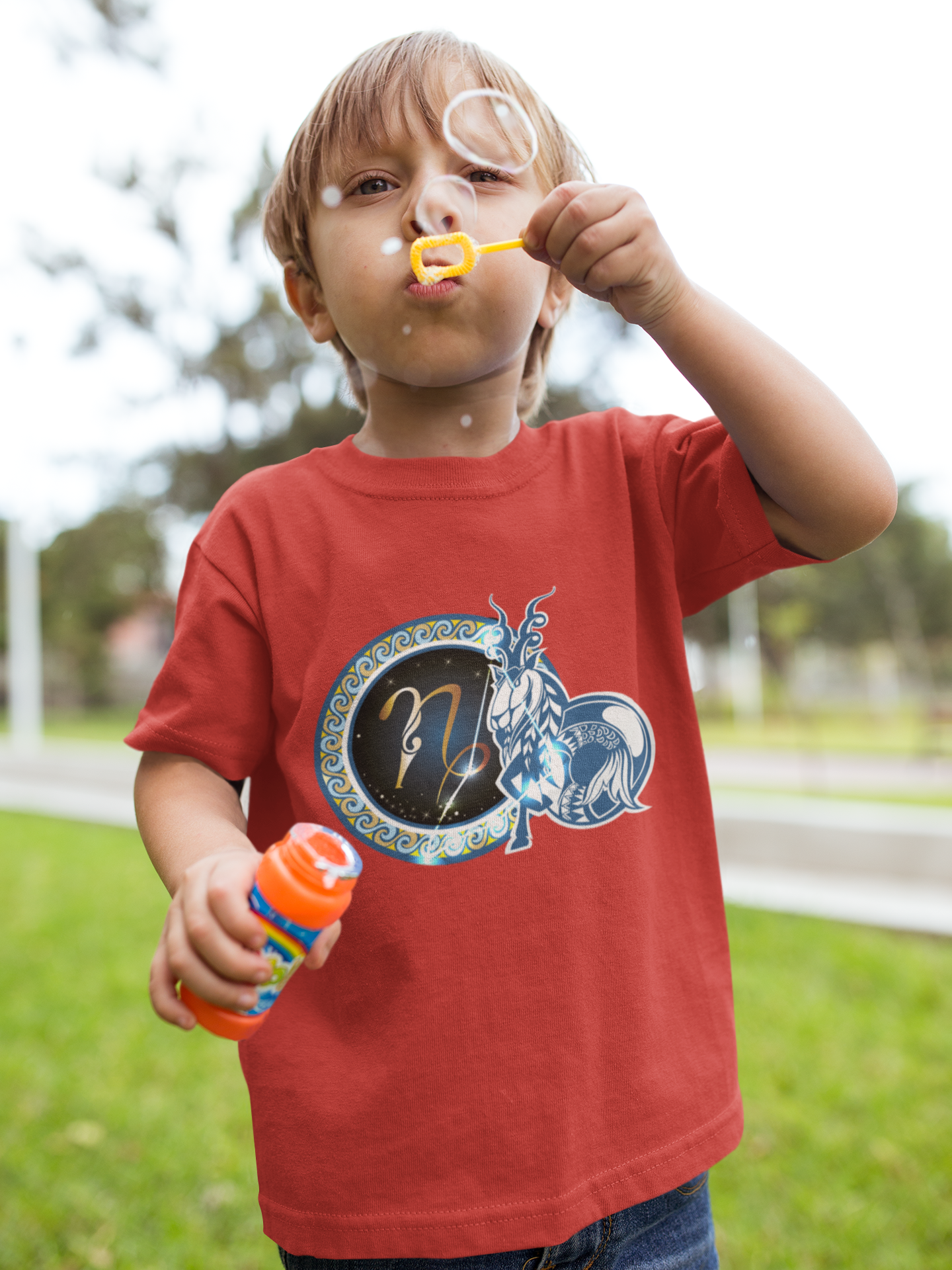 Capricon Zodiac Sign Half Sleeves T-Shirt for Boy-FunkyTeesClub