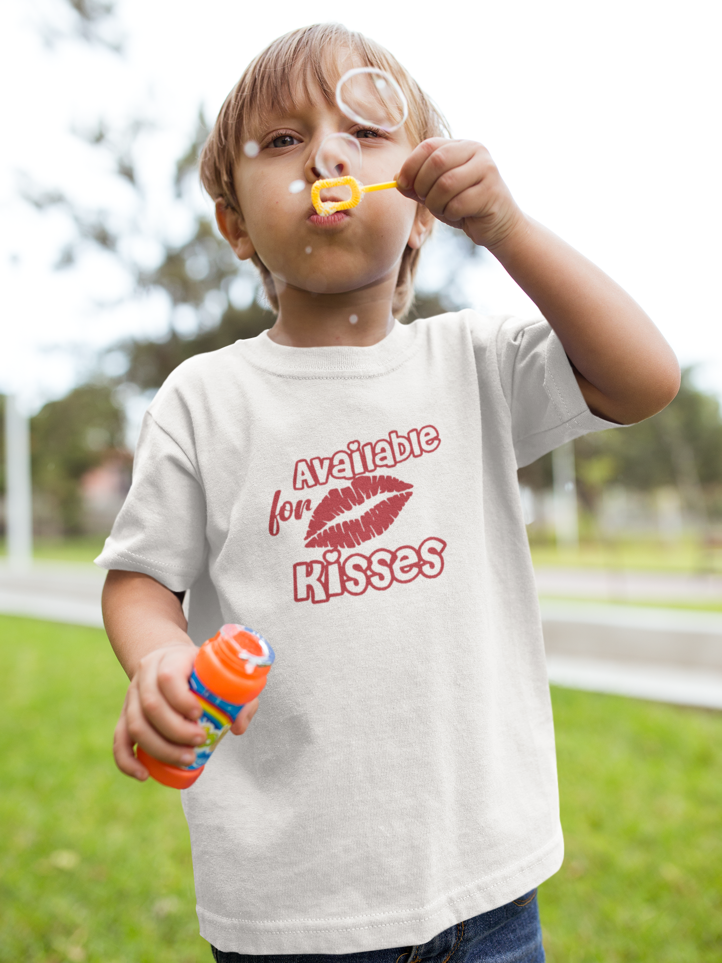 Available For Kisses New Year Half Sleeves T-Shirt for Boy-FunkyTeesClub