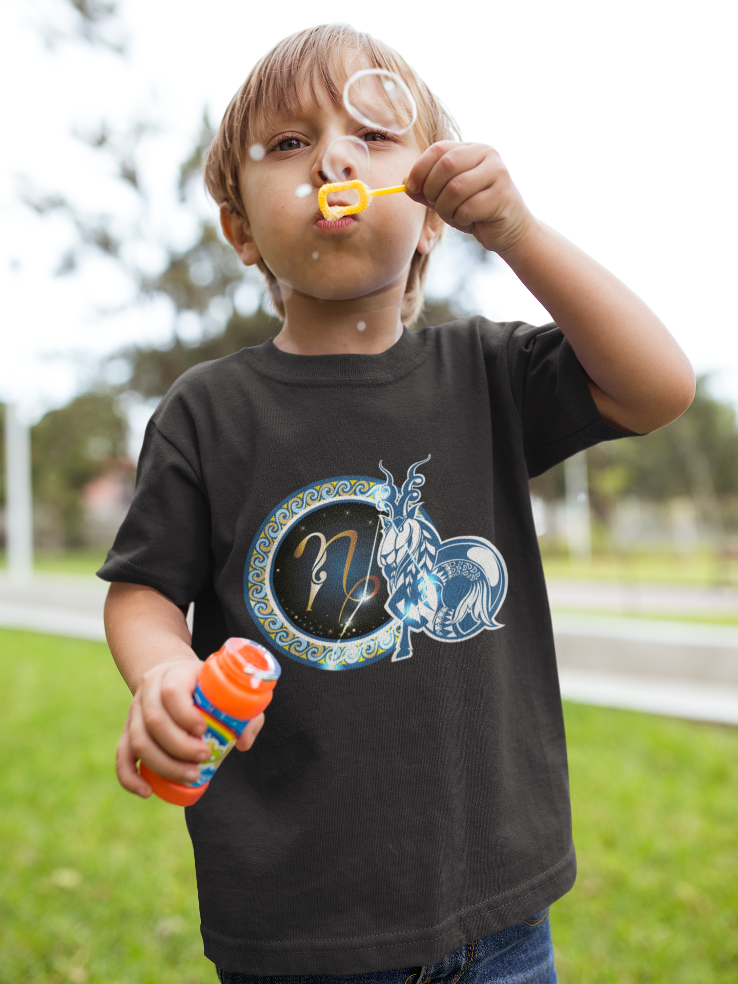 Capricon Zodiac Sign Half Sleeves T-Shirt for Boy-FunkyTeesClub