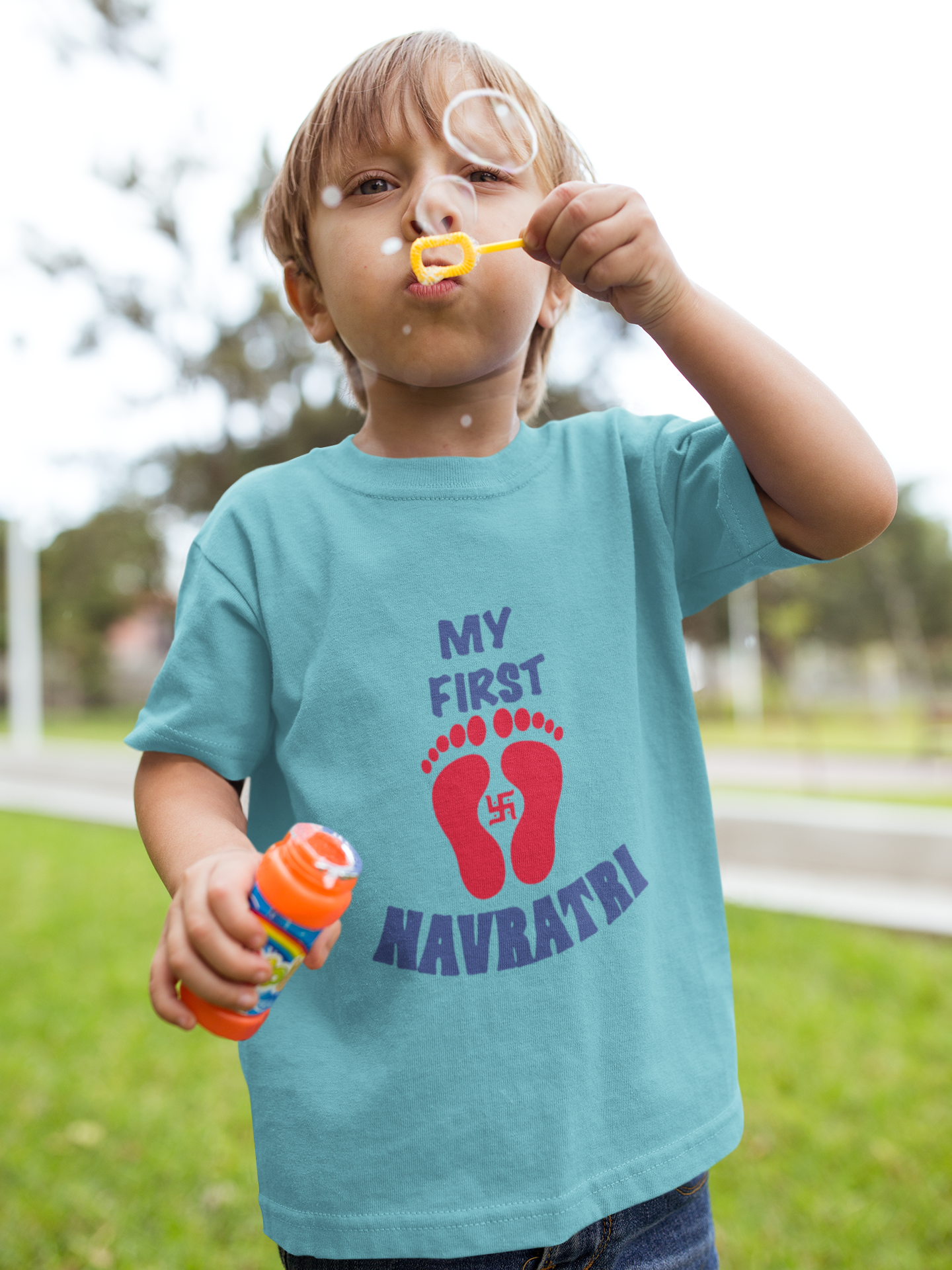 My First Navratri Half Sleeves T-Shirt for Boy-FunkyTeesClub