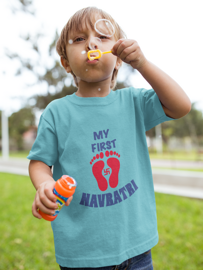 My First Navratri Half Sleeves T-Shirt for Boy-FunkyTeesClub