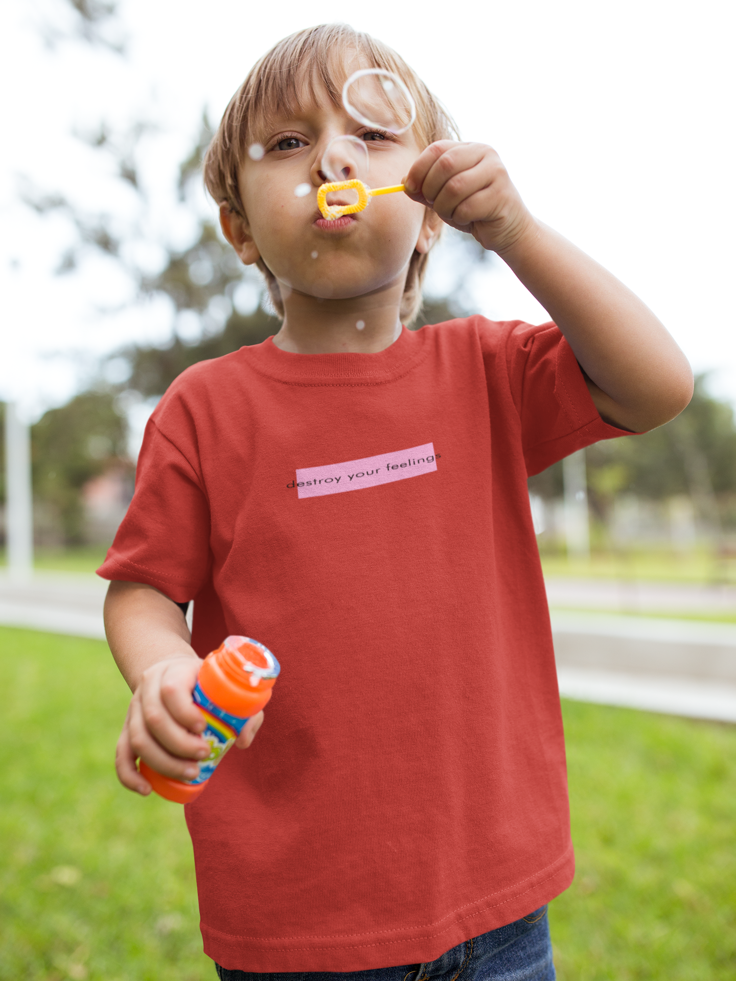 Destroy Your Feelings Minimals Half Sleeves T-Shirt for Boy-FunkyTeesClub