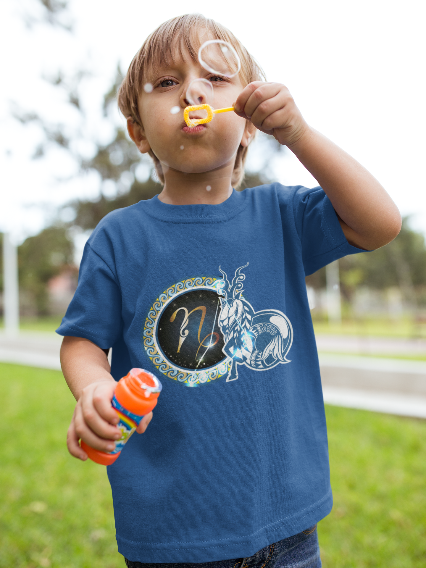 Capricon Zodiac Sign Half Sleeves T-Shirt for Boy-FunkyTeesClub