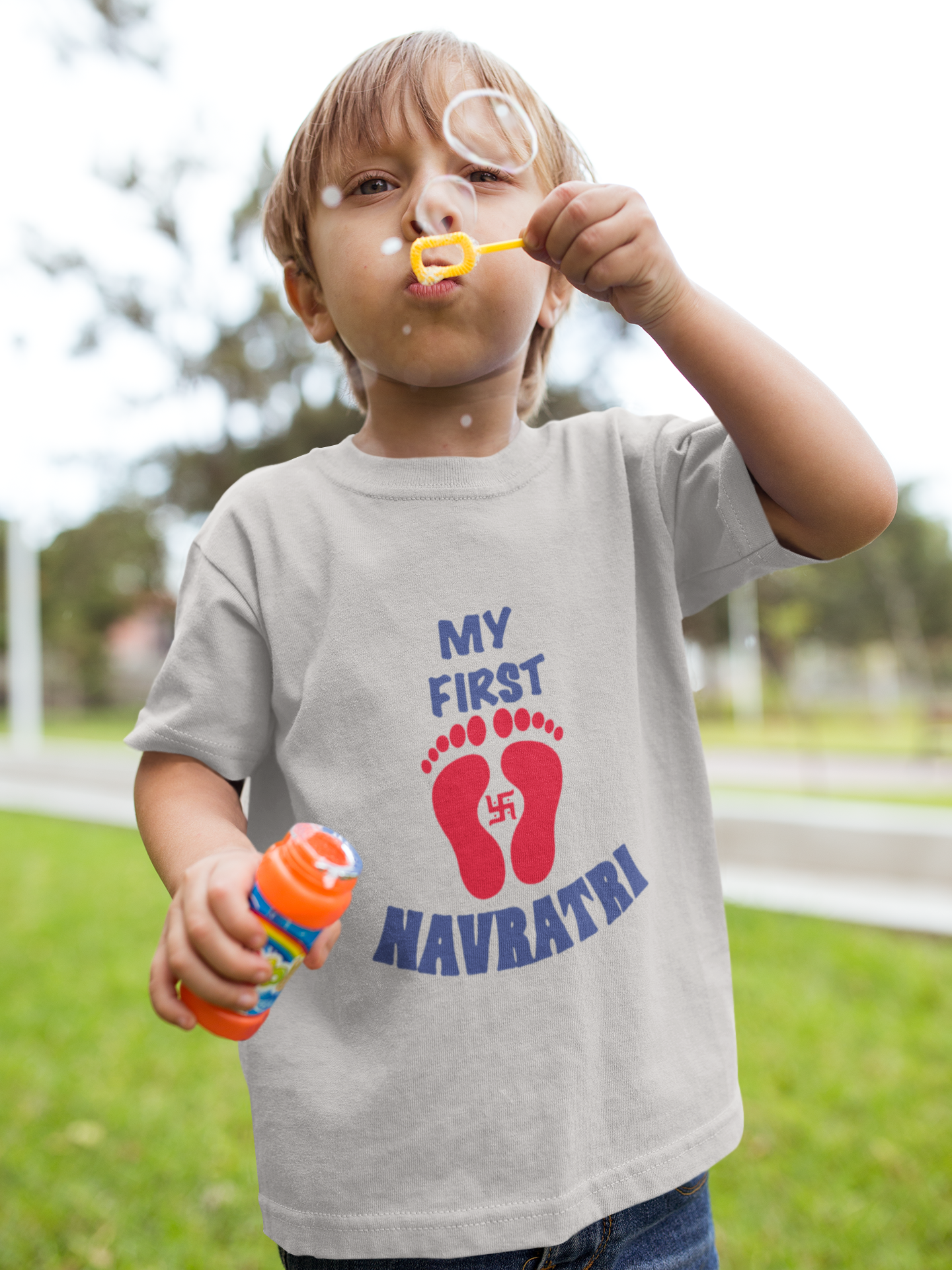 My First Navratri Half Sleeves T-Shirt for Boy-FunkyTeesClub