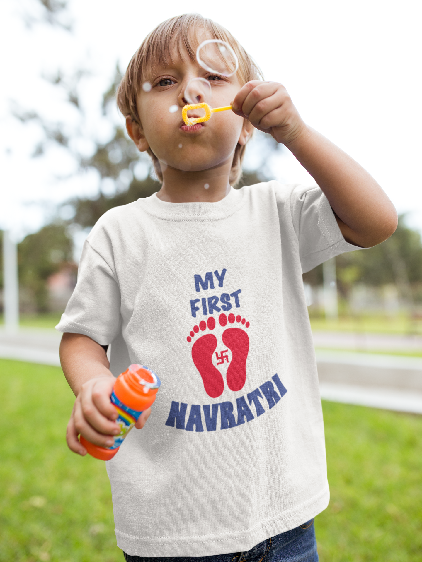 My First Navratri Half Sleeves T-Shirt for Boy-FunkyTeesClub