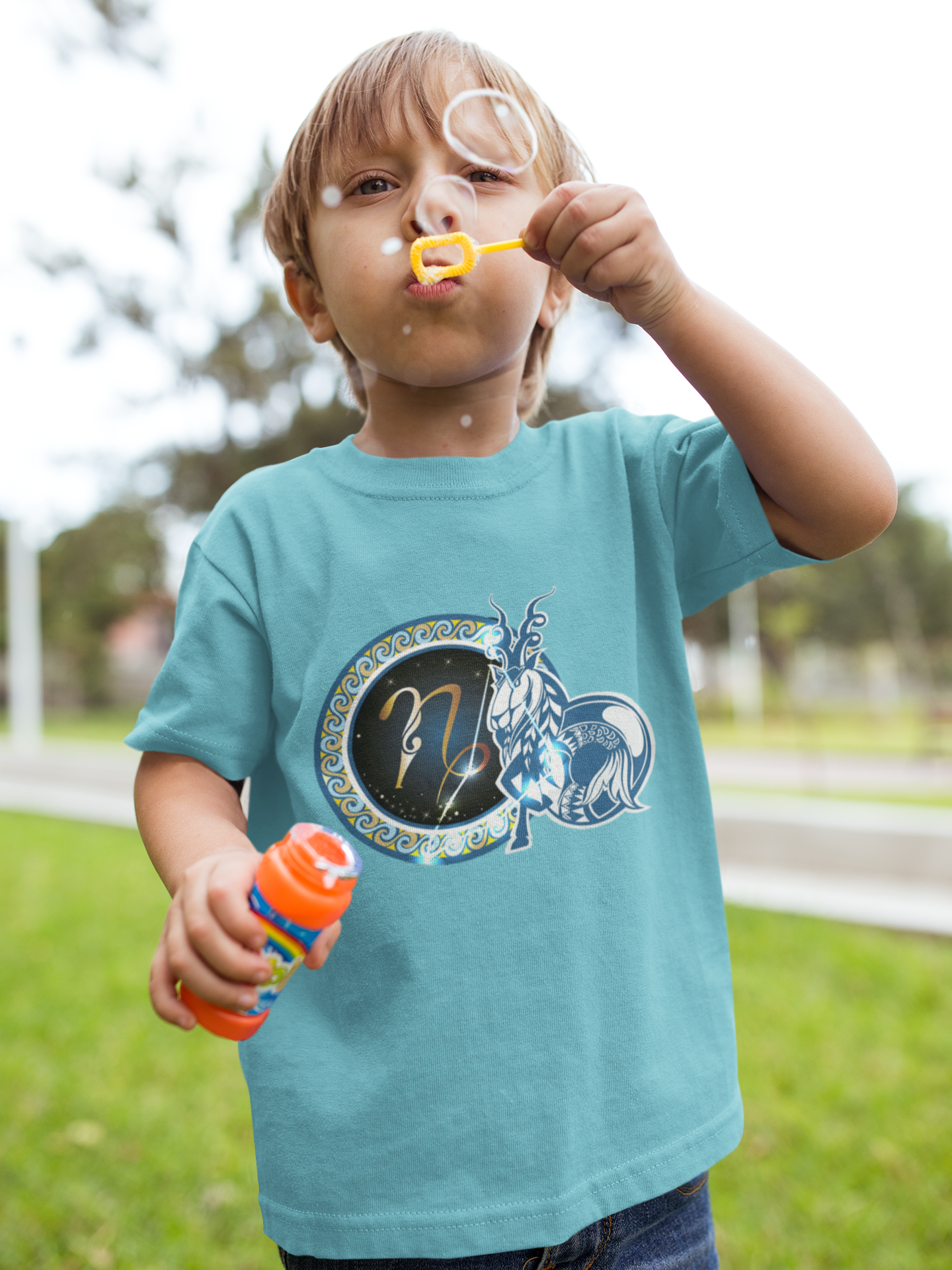 Capricon Zodiac Sign Half Sleeves T-Shirt for Boy-FunkyTeesClub