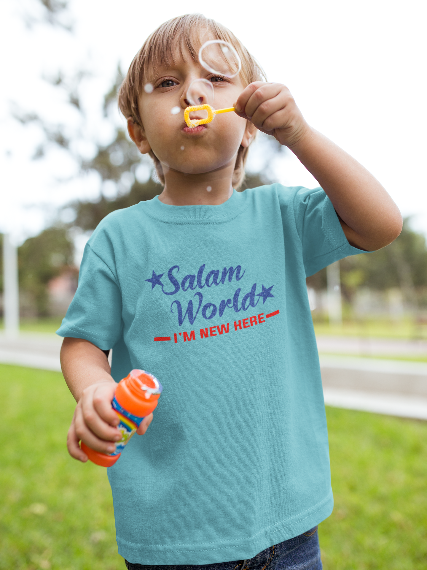 Salam World Eid Half Sleeves T-Shirt for Boy-FunkyTeesClub
