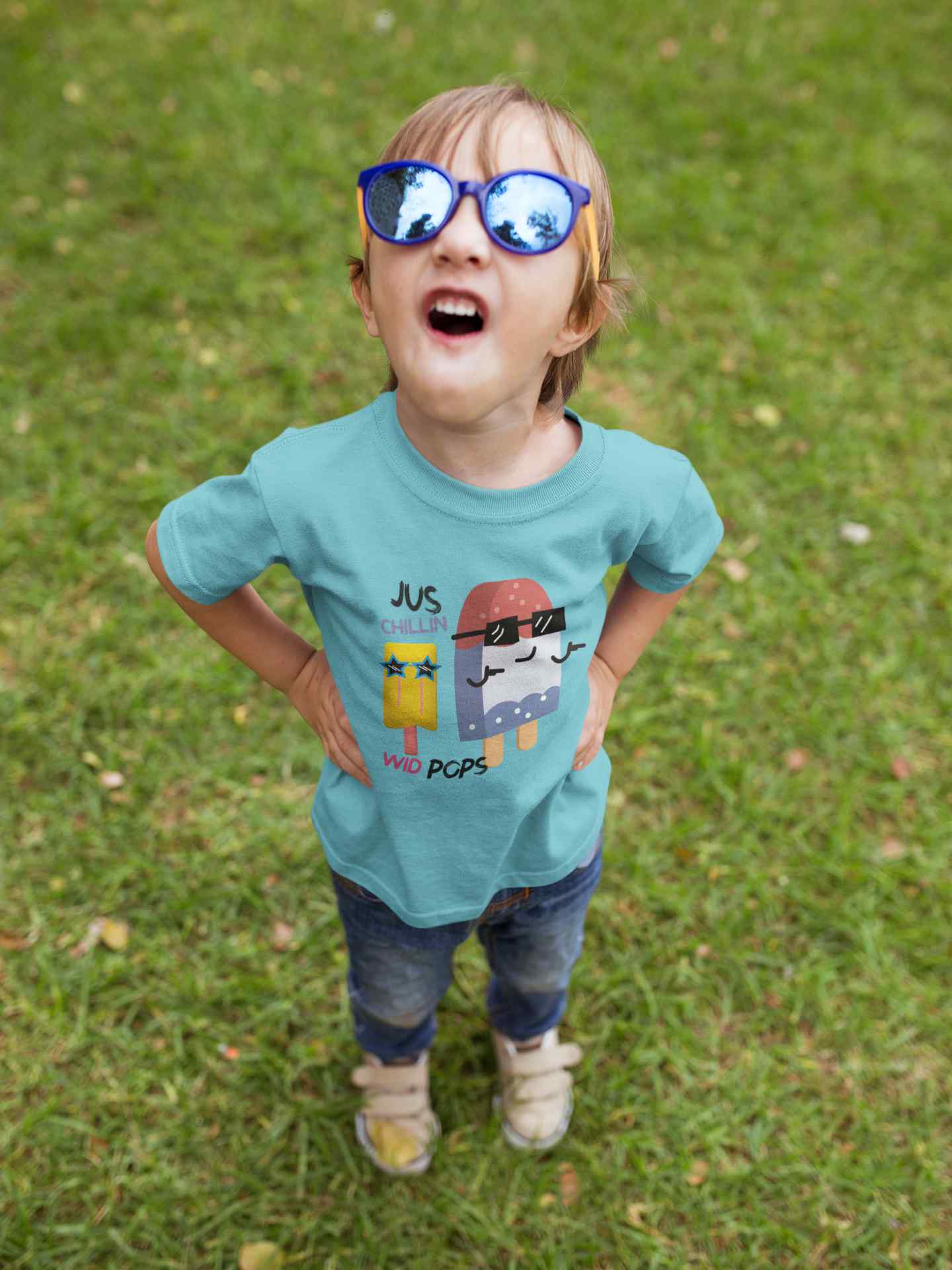 Popsicle Cartoon Half Sleeves T-Shirt for Boy-FunkyTeesClub