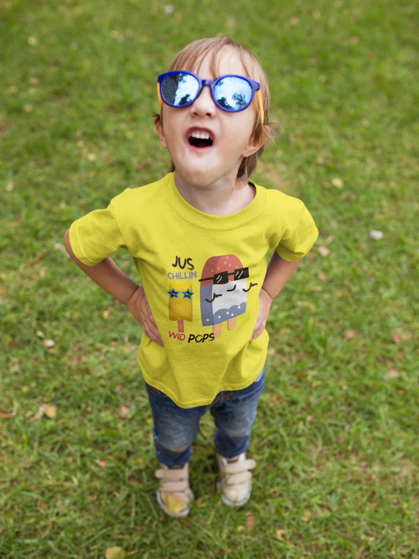 Popsicle Cartoon Half Sleeves T-Shirt for Boy-FunkyTeesClub