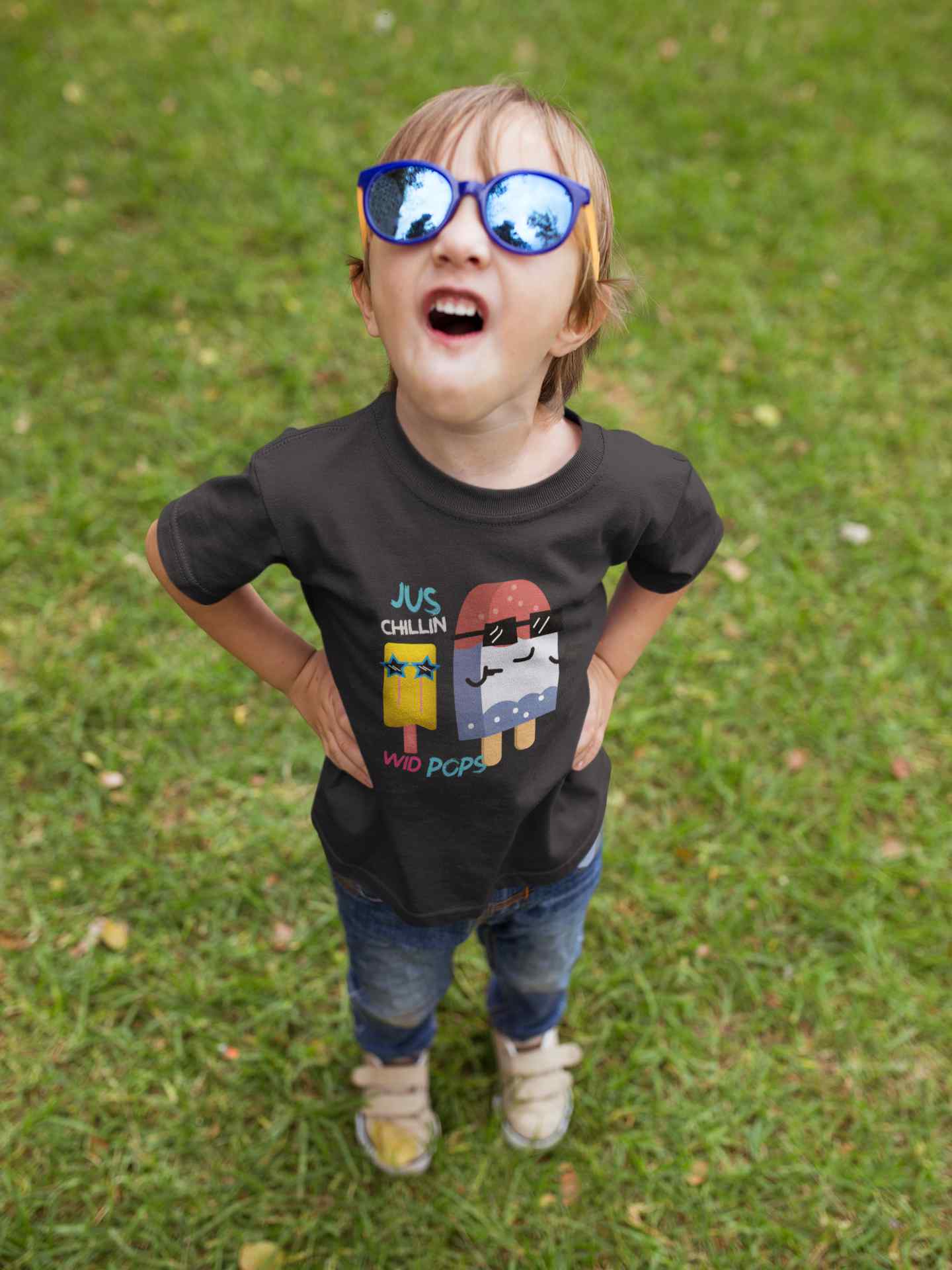 Popsicle Cartoon Half Sleeves T-Shirt for Boy-FunkyTeesClub