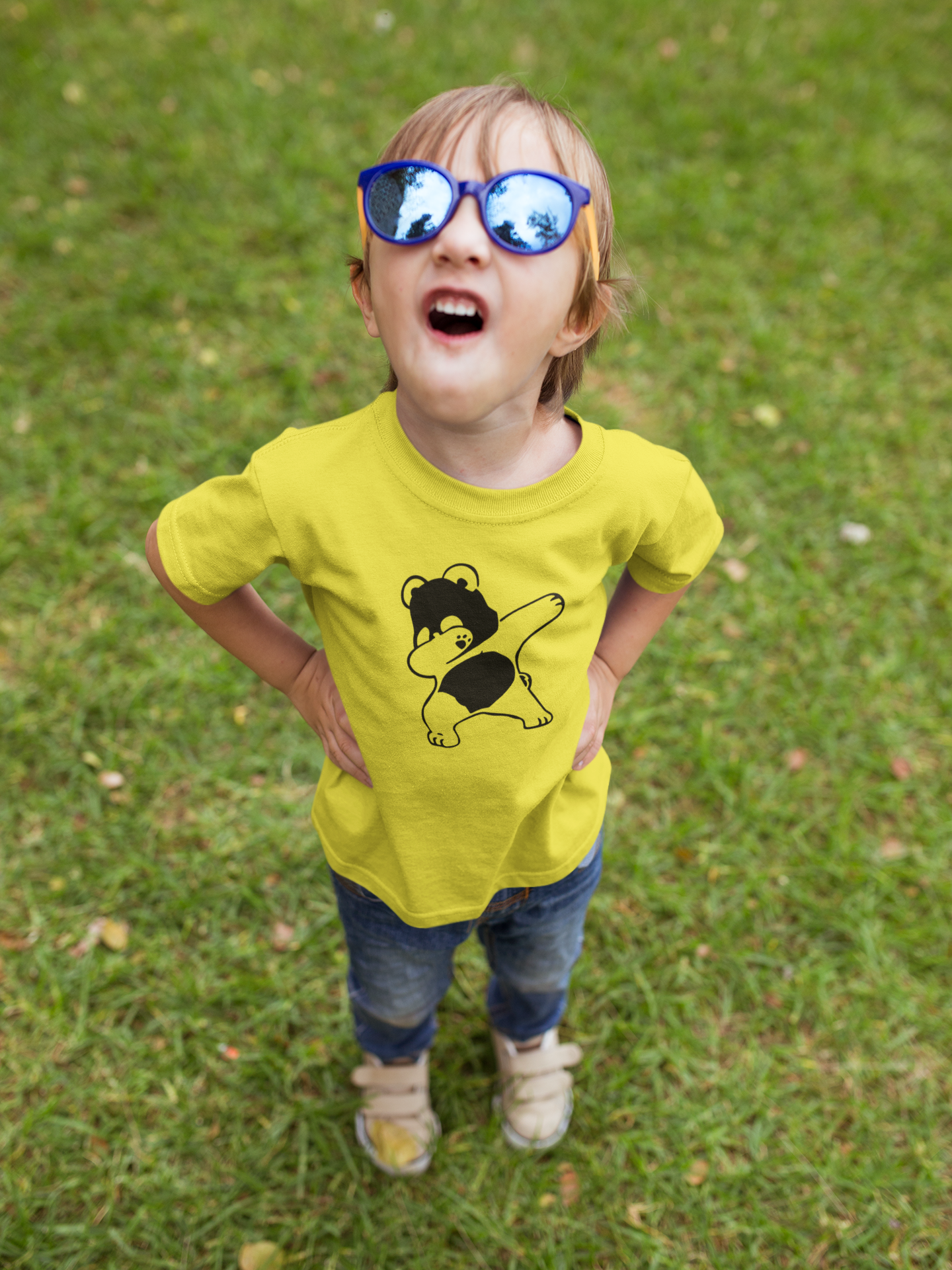 Panda Half Sleeves T-Shirt for Boy-FunkyTeesClub