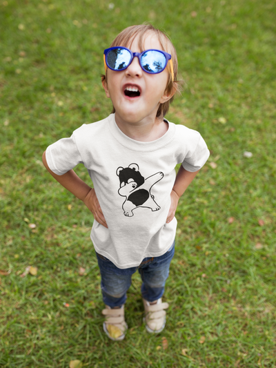 Panda Half Sleeves T-Shirt for Boy-FunkyTeesClub