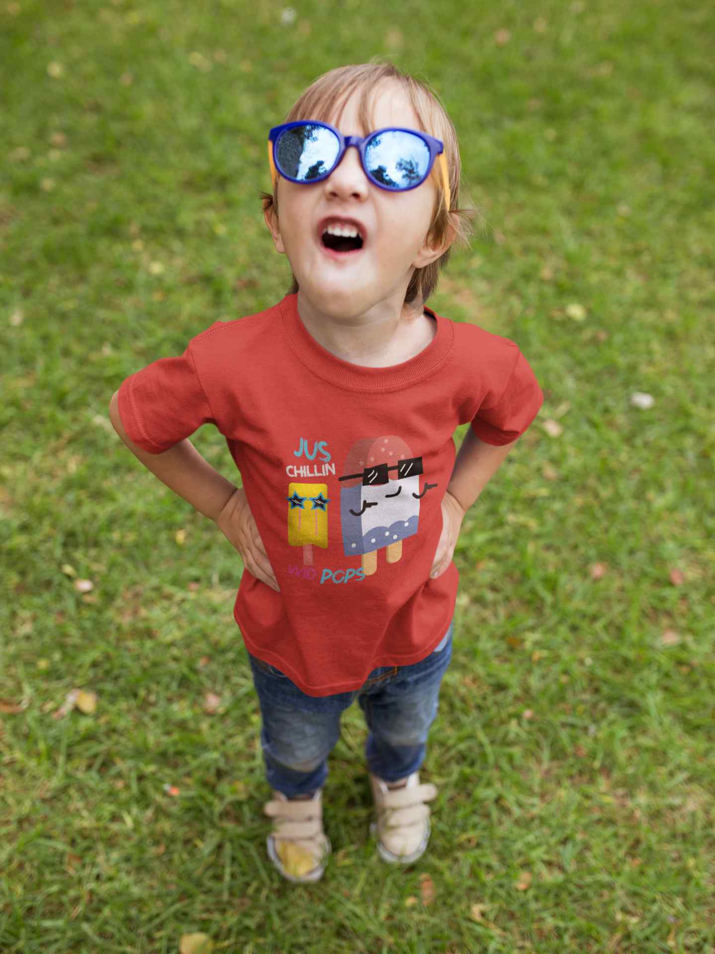 Popsicle Cartoon Half Sleeves T-Shirt for Boy-FunkyTeesClub