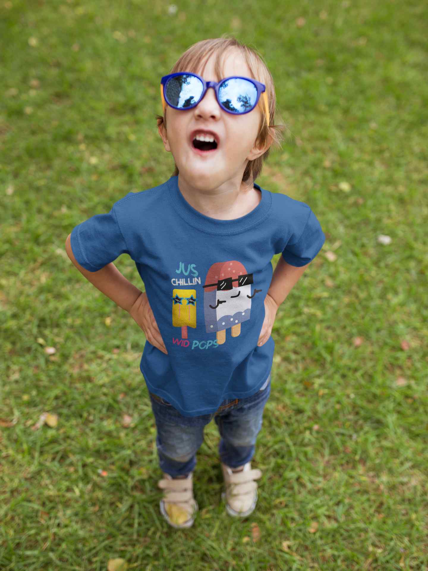 Popsicle Cartoon Half Sleeves T-Shirt for Boy-FunkyTeesClub