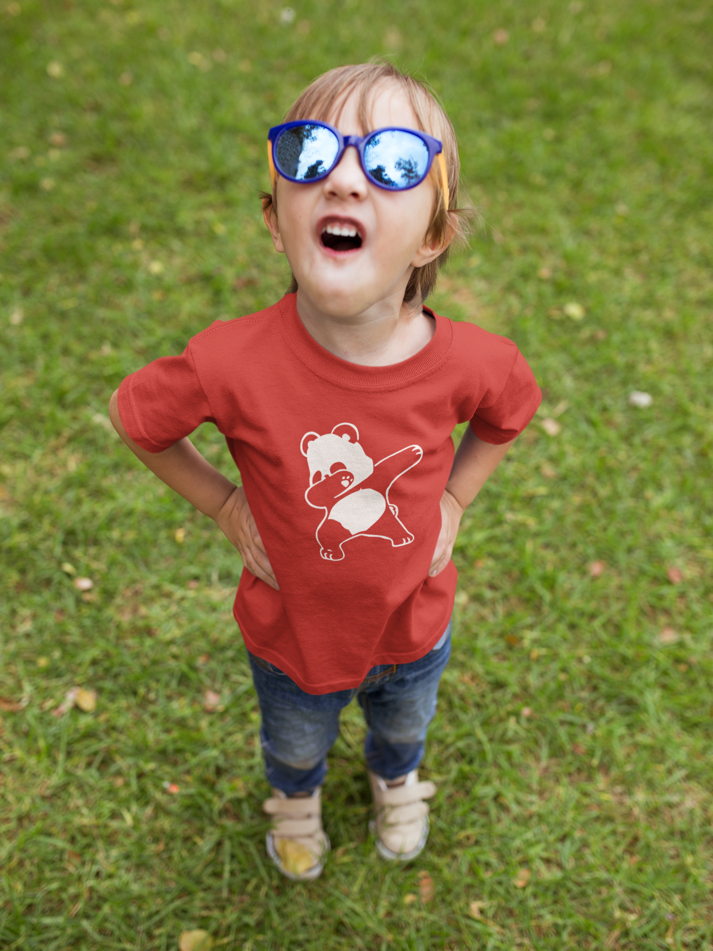 Panda Half Sleeves T-Shirt for Boy-FunkyTeesClub