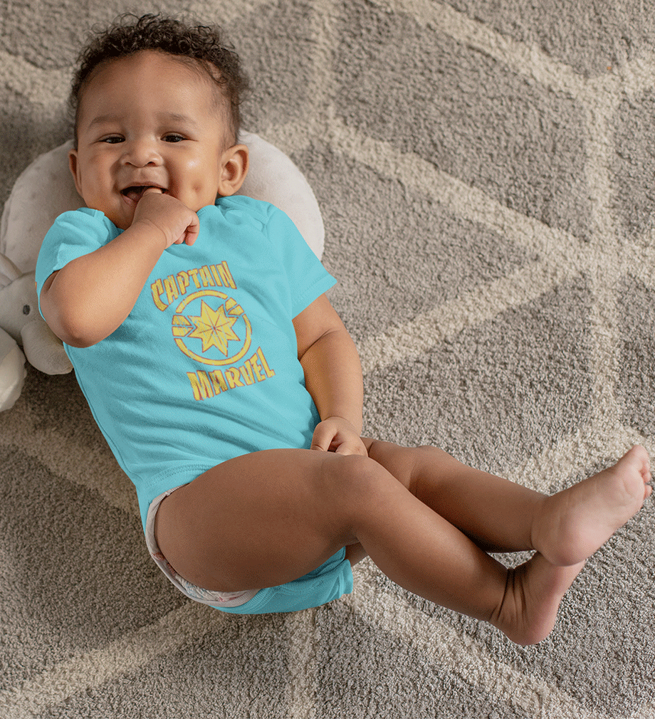 Captain Marvel Logos Rompers for Baby Boy - FunkyTradition FunkyTradition