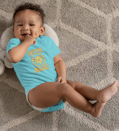 Captain Marvel Logos Rompers for Baby Boy - FunkyTradition FunkyTradition