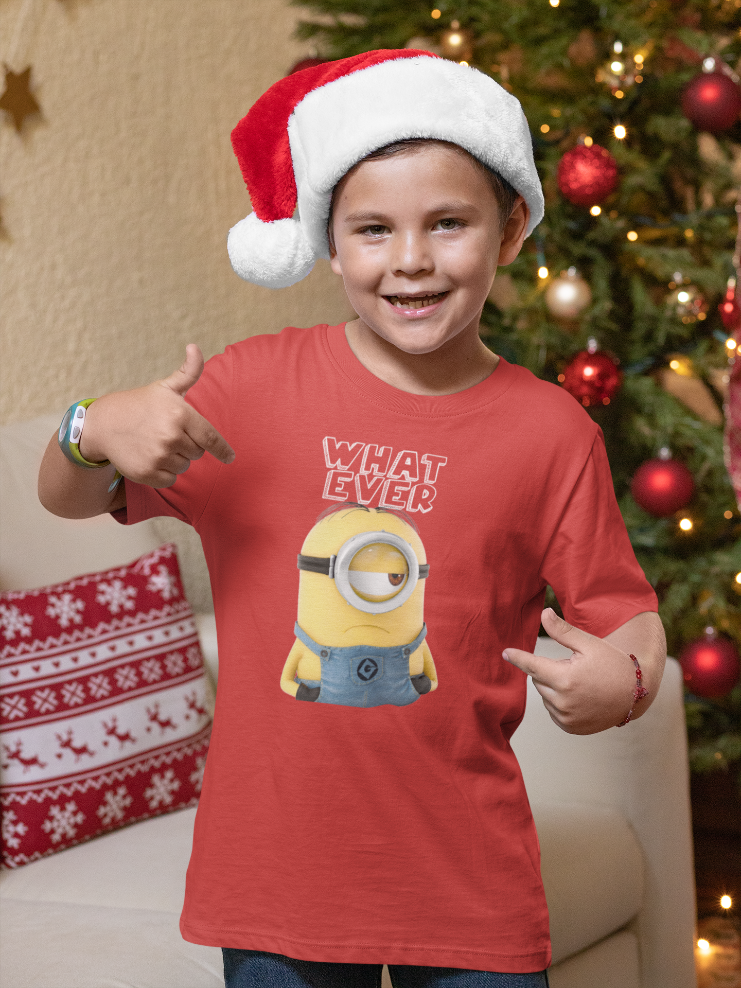 Whatever Half Sleeves T-Shirt for Boy-FunkyTeesClub