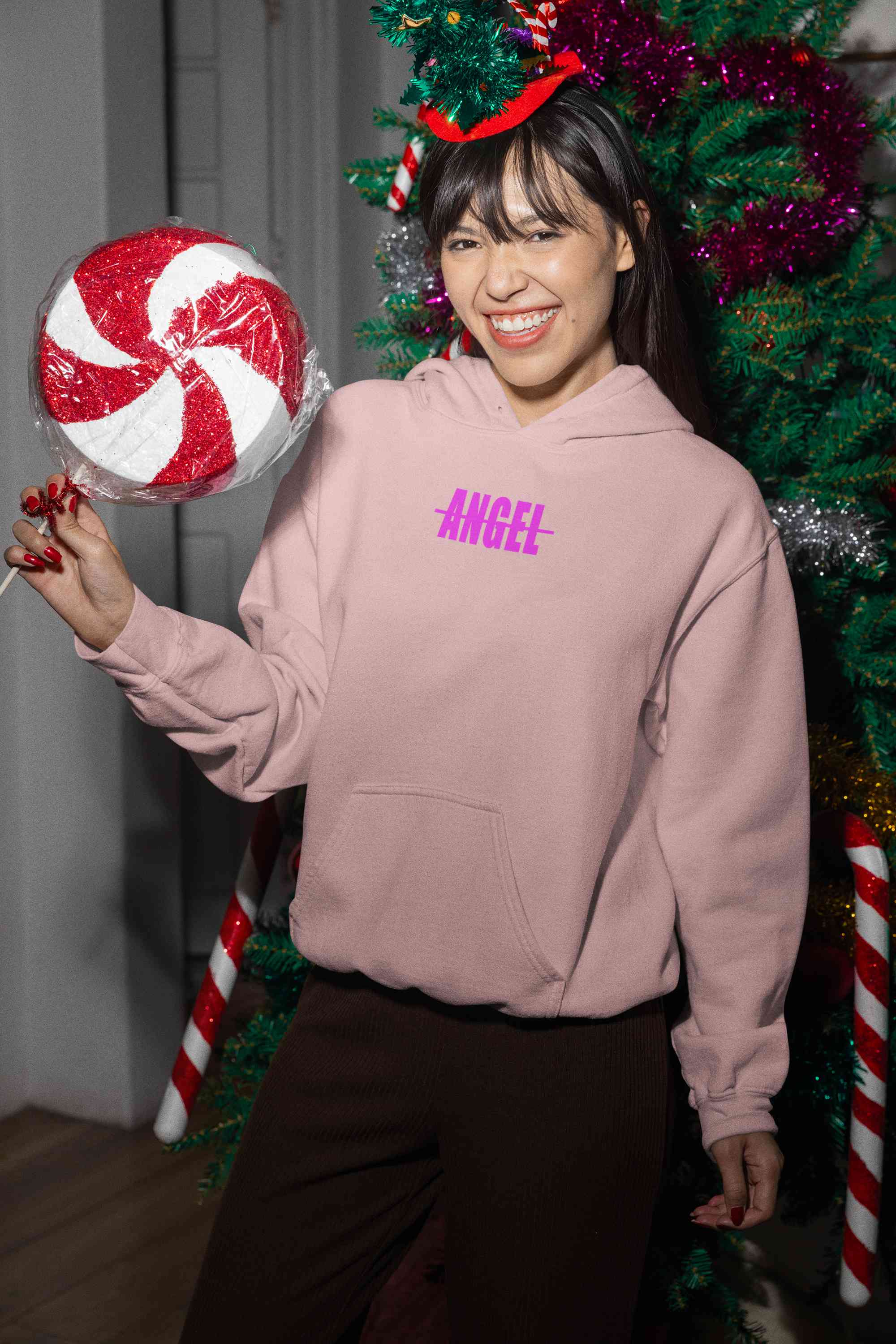 Angel Minimals Hoodies for Women-FunkyTeesClub