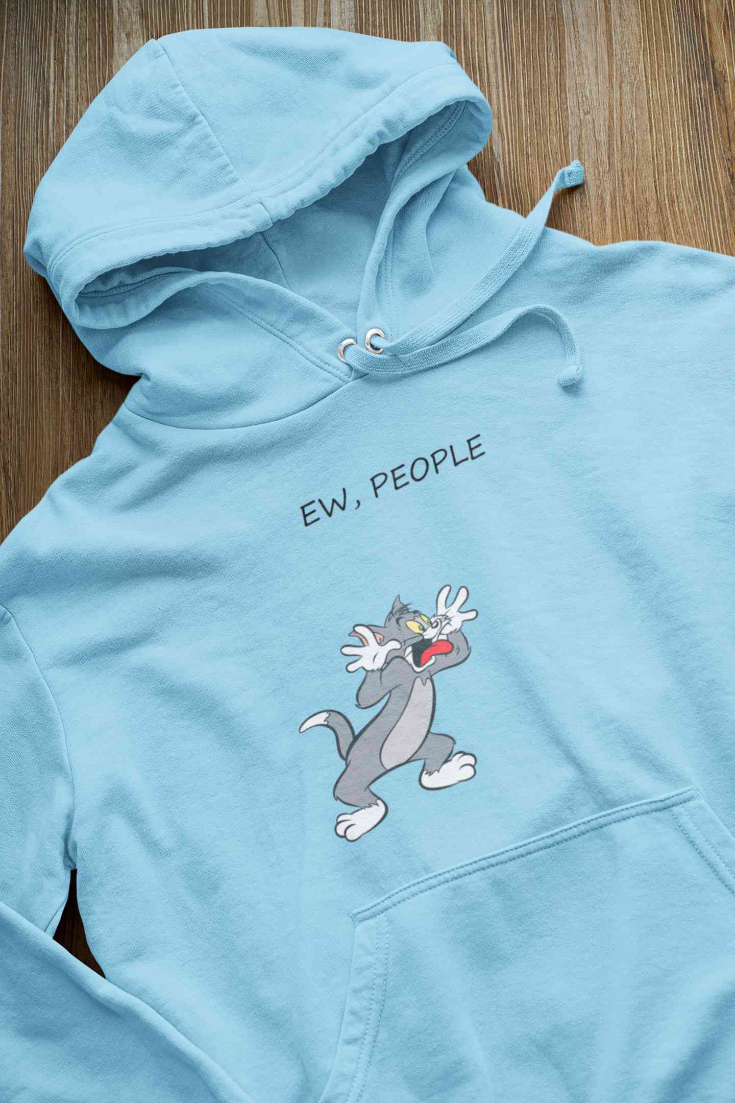 Ew People Funny Cartoon Graphics Quotes Hoodies for Women-FunkyTeesClub