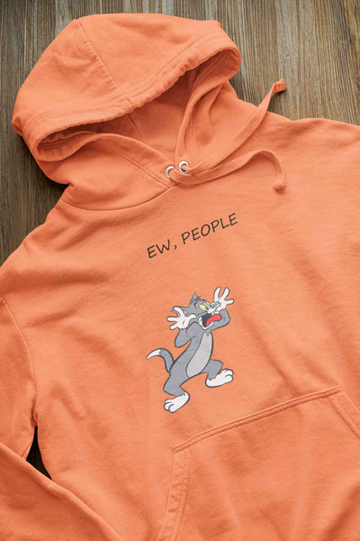 Ew People Funny Cartoon Graphics Quotes Hoodies for Women-FunkyTeesClub