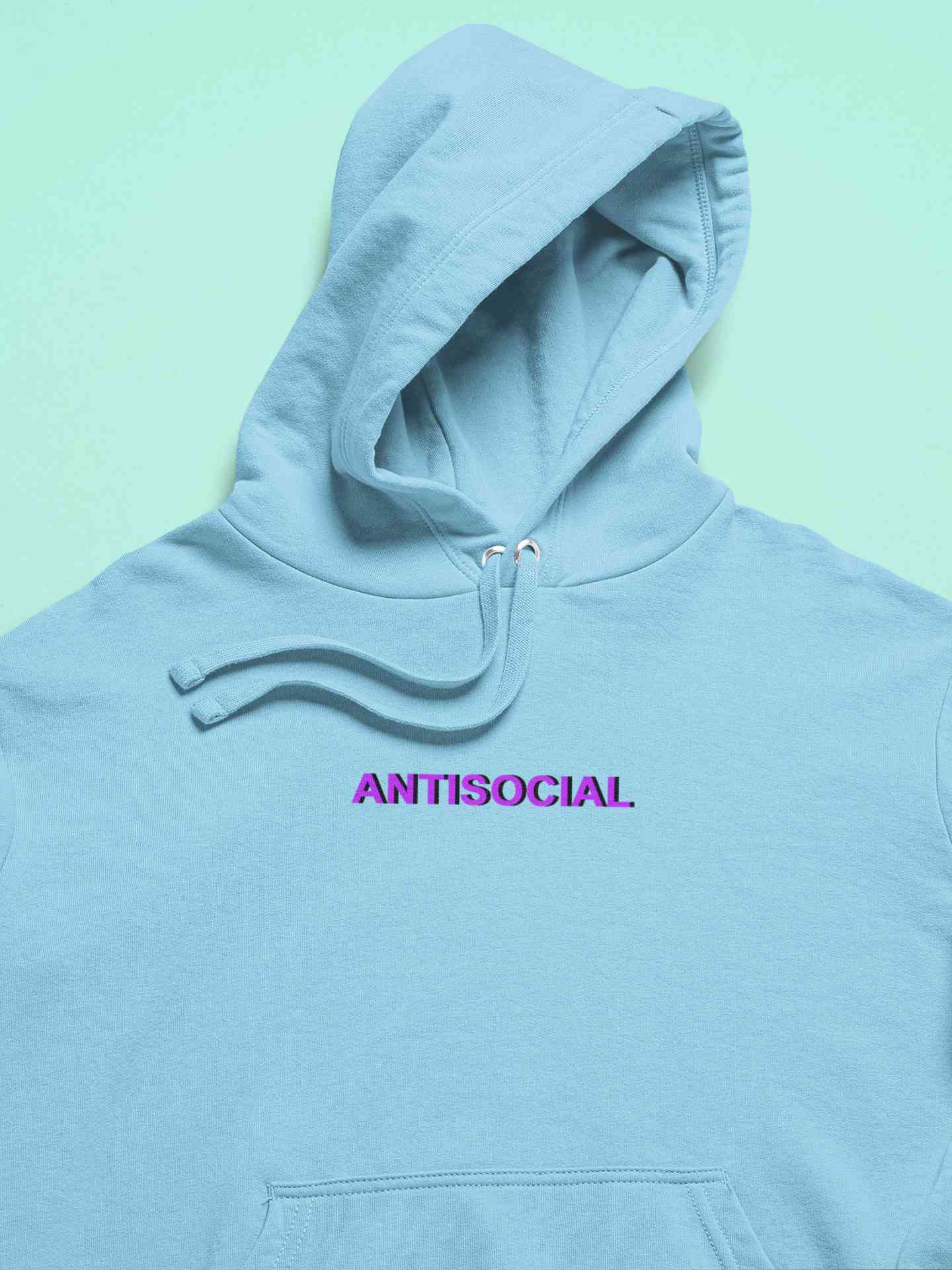 Antisocial Minimals Hoodies for Women-FunkyTeesClub