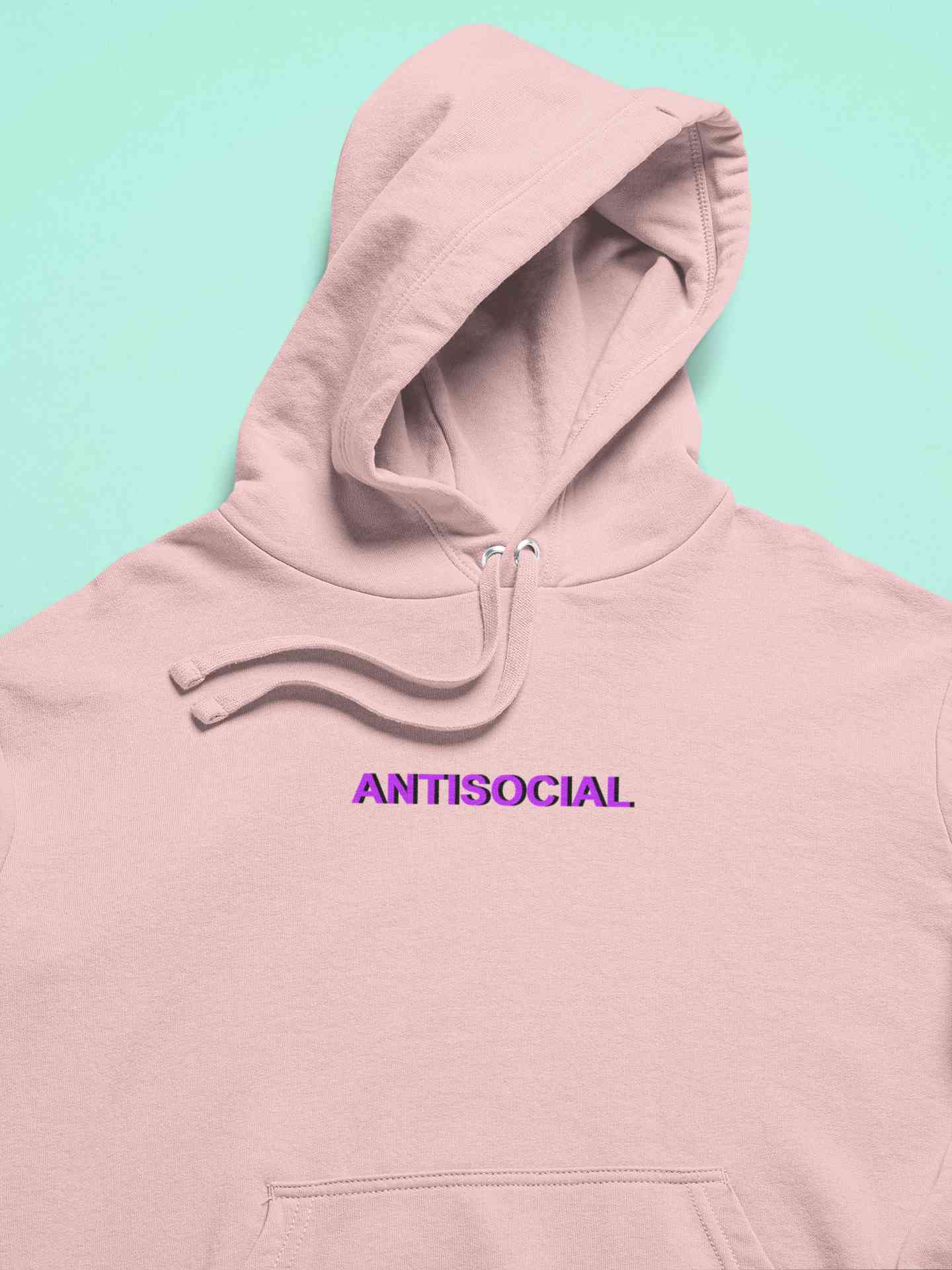 Antisocial Minimals Hoodies for Women-FunkyTeesClub