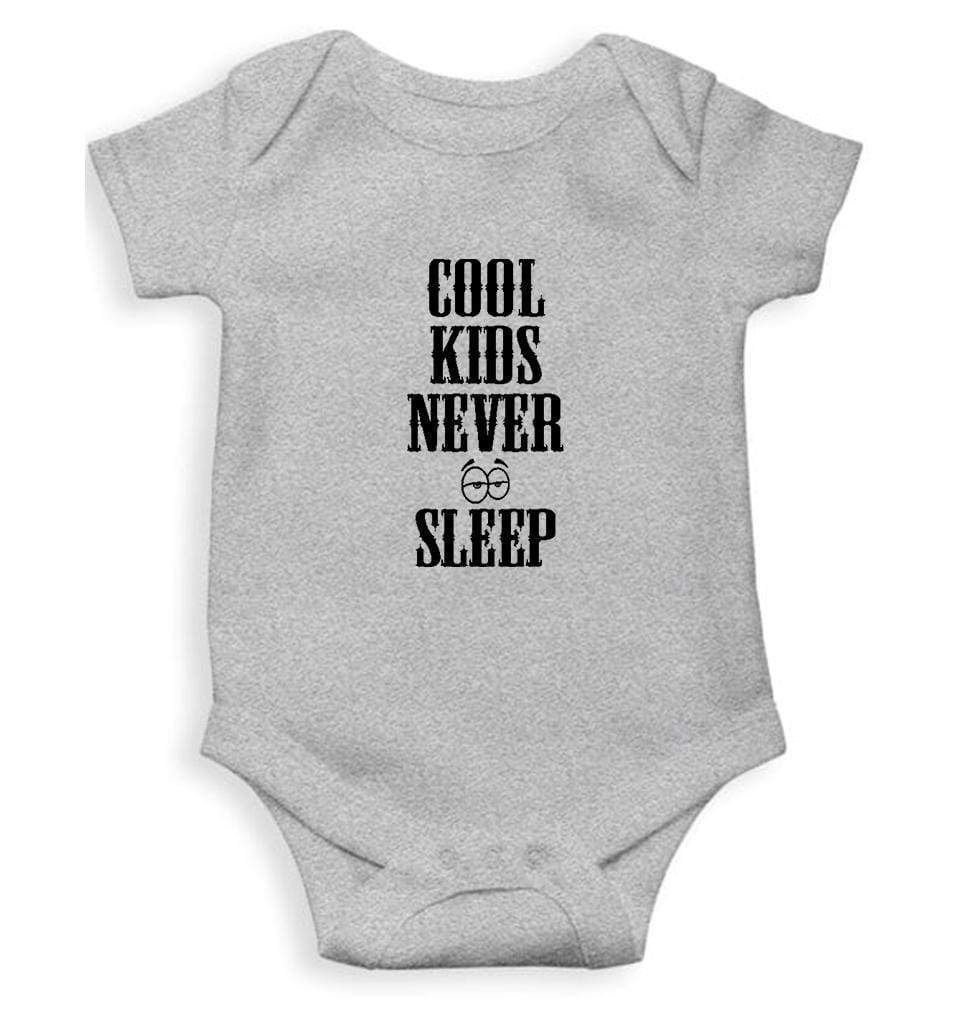Cool Kids Never Sleep Rompers for Baby Boy- FunkyTradition FunkyTradition