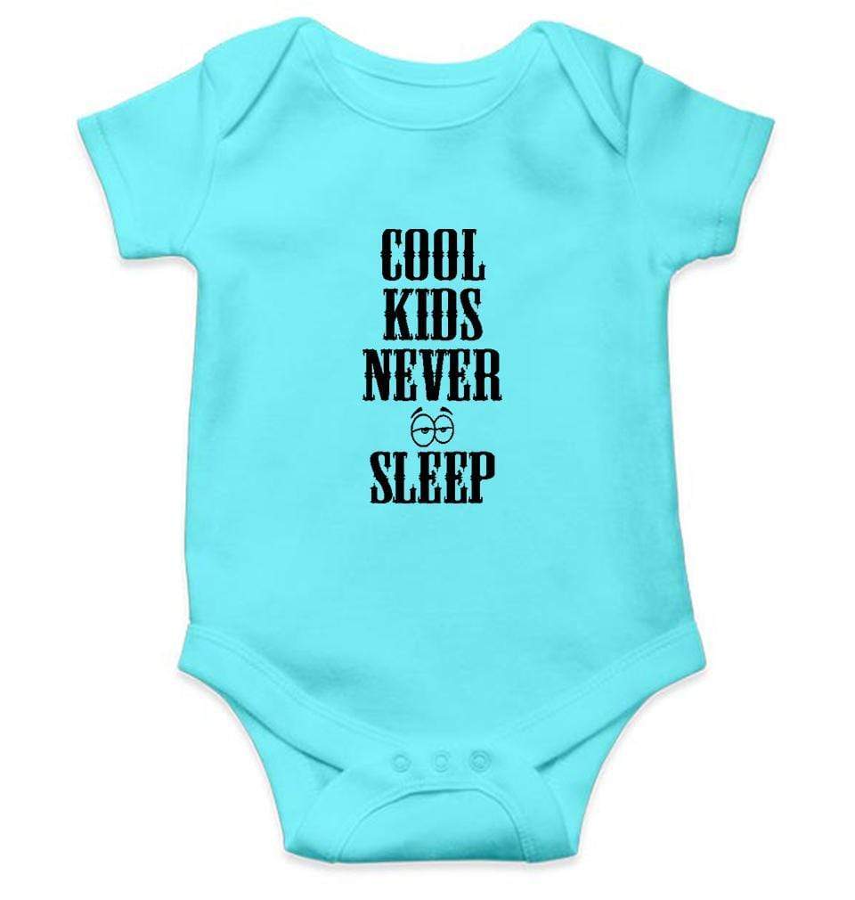 Cool Kids Never Sleep Rompers for Baby Boy- FunkyTradition FunkyTradition