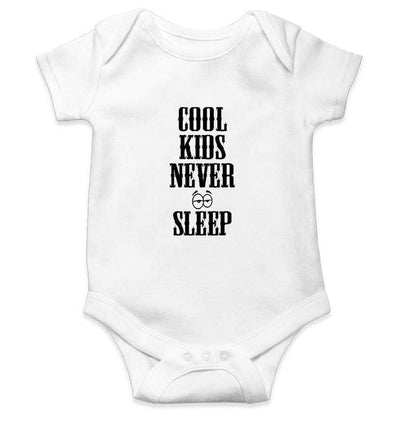 Cool Kids Never Sleep Rompers for Baby Girl- FunkyTradition FunkyTradition