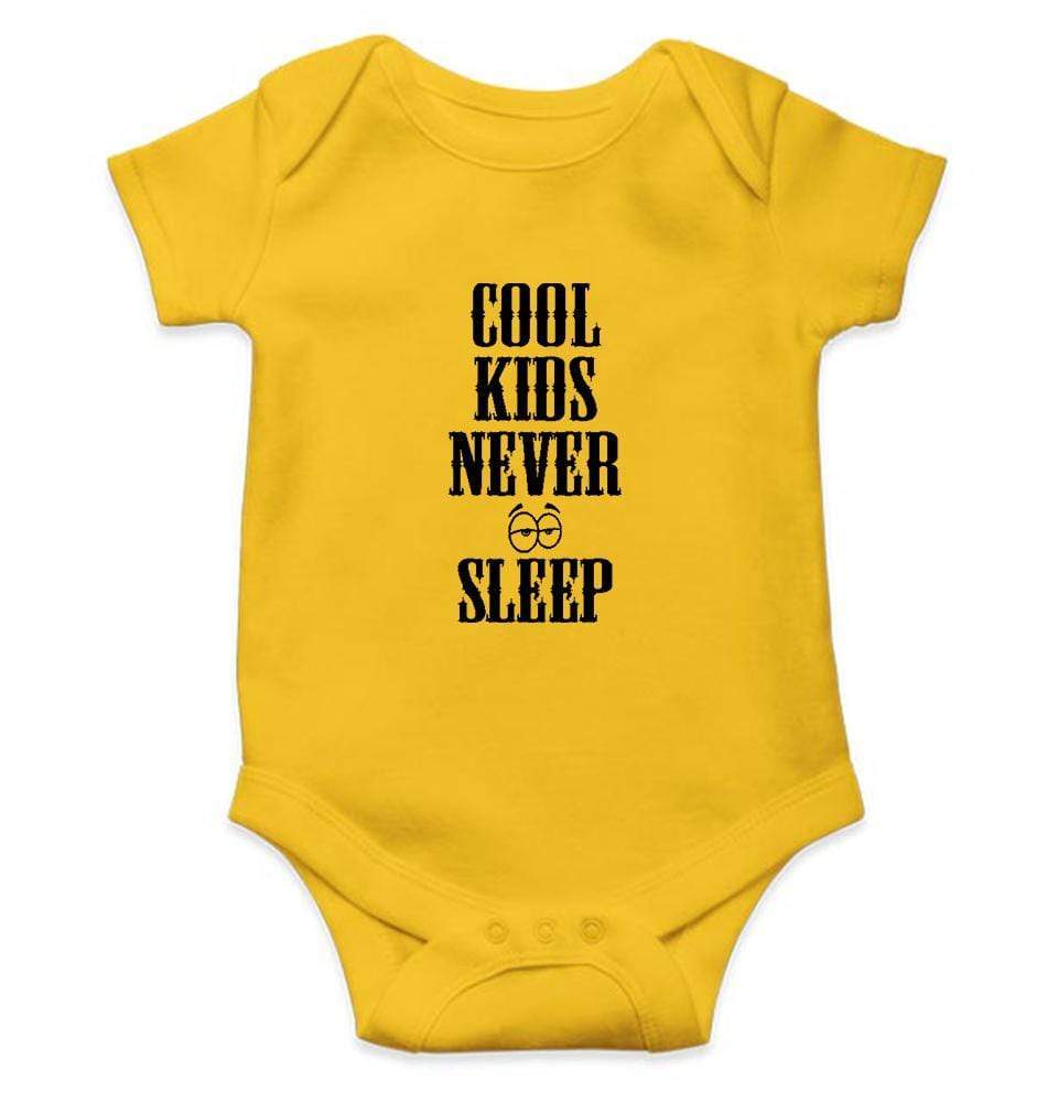 Cool Kids Never Sleep Rompers for Baby Girl- FunkyTradition FunkyTradition