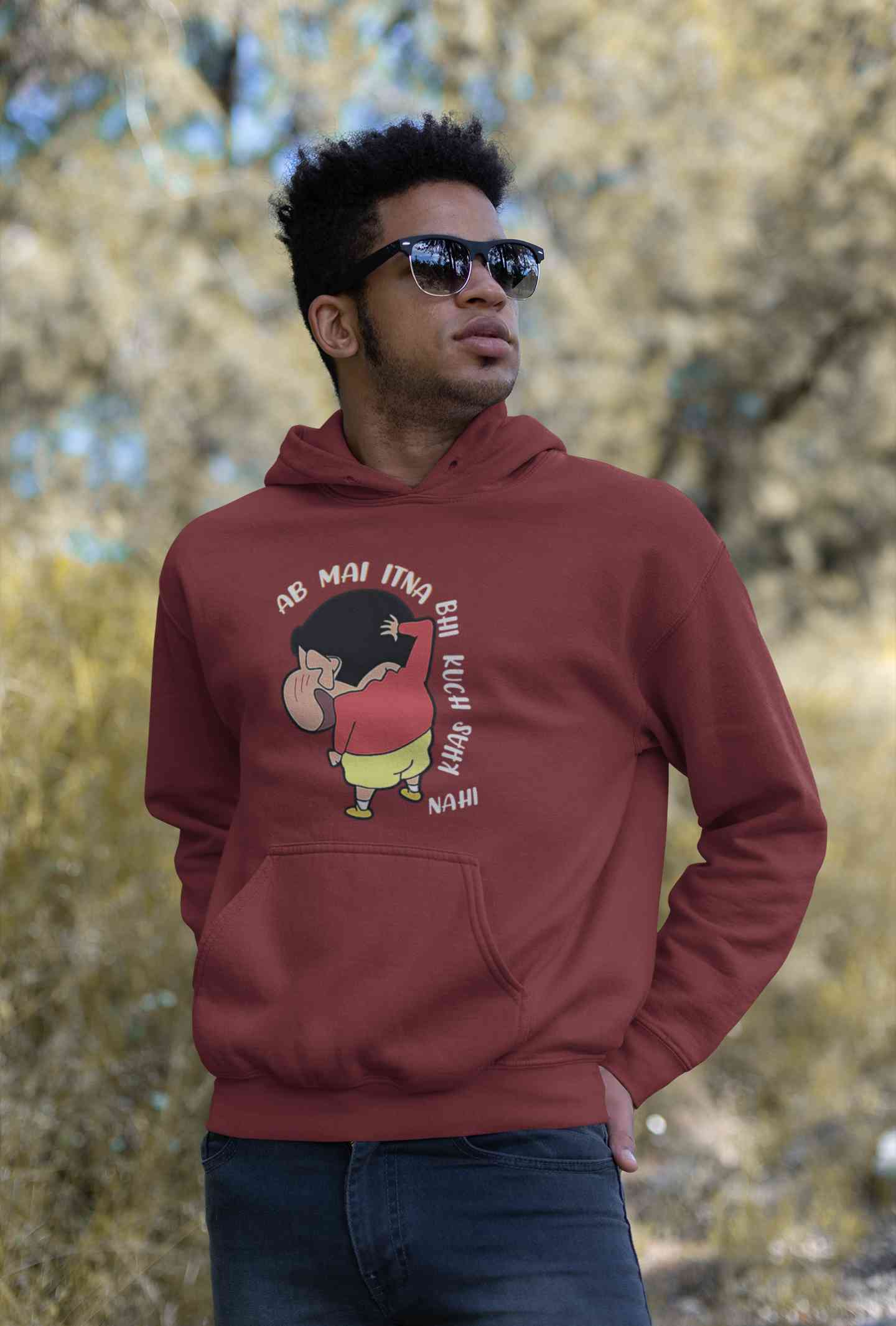 Ab Mai Itna Bhi Kuchh Khaas Nahi Cartoon Funny Memes Men Hoodies-FunkyTeesClub