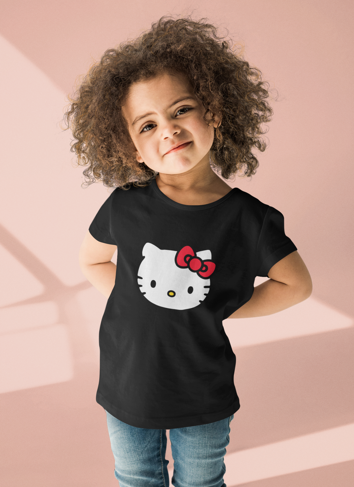 Hello Kitty Half Sleeves T-Shirt For Girls -FunkyTeesClub