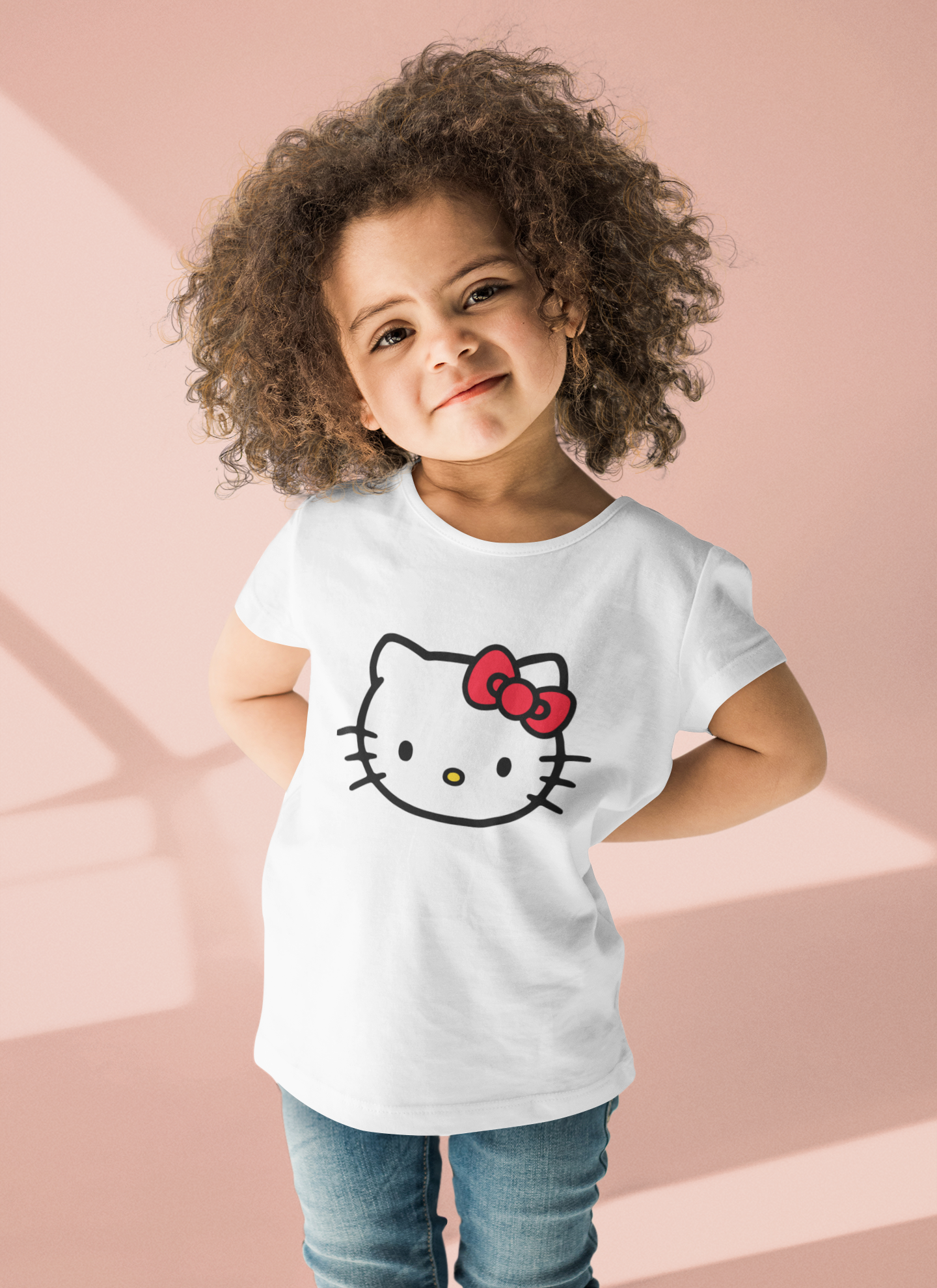 Hello Kitty Half Sleeves T-Shirt For Girls -FunkyTeesClub