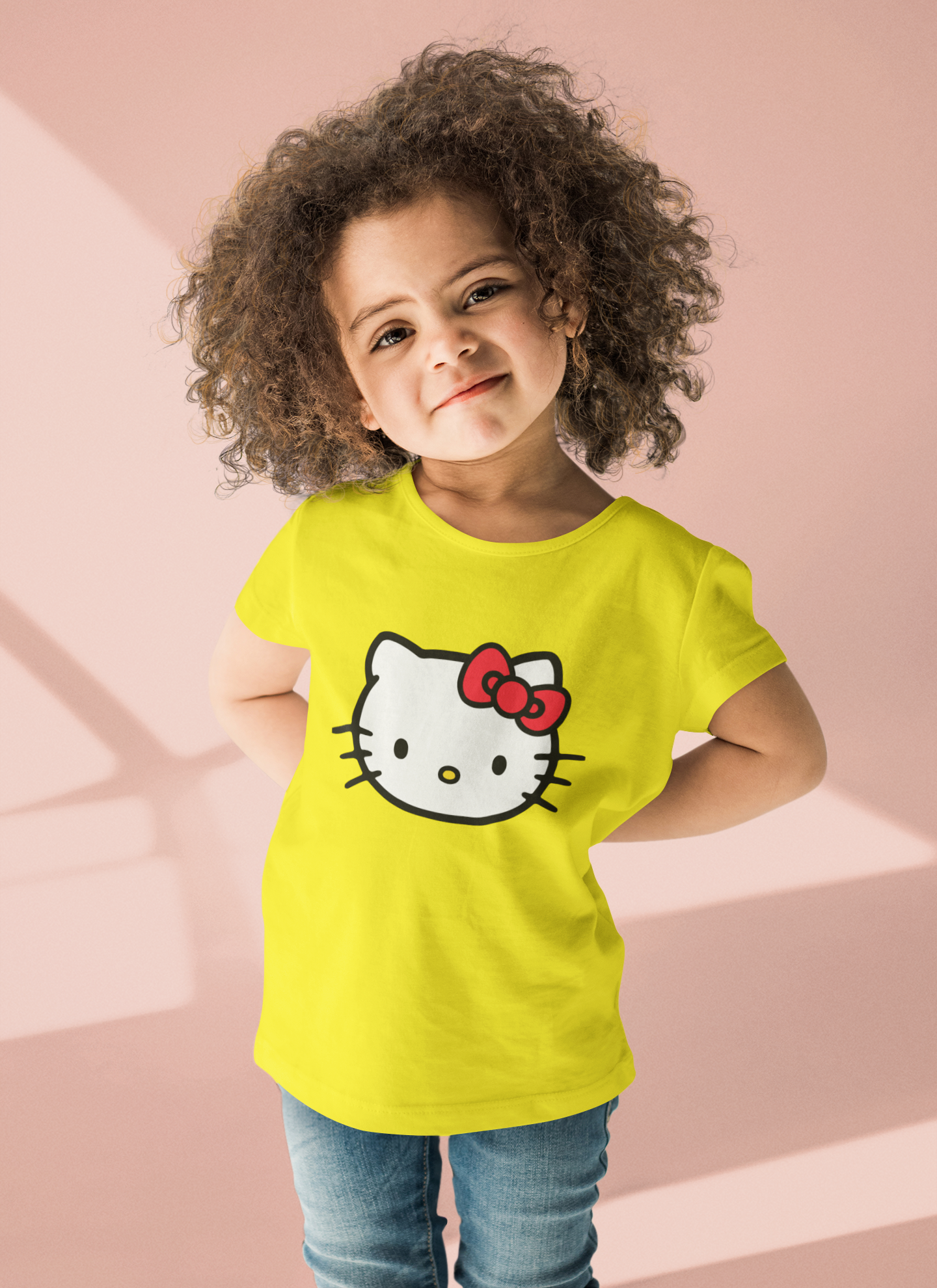 Hello Kitty Half Sleeves T-Shirt For Girls -FunkyTeesClub