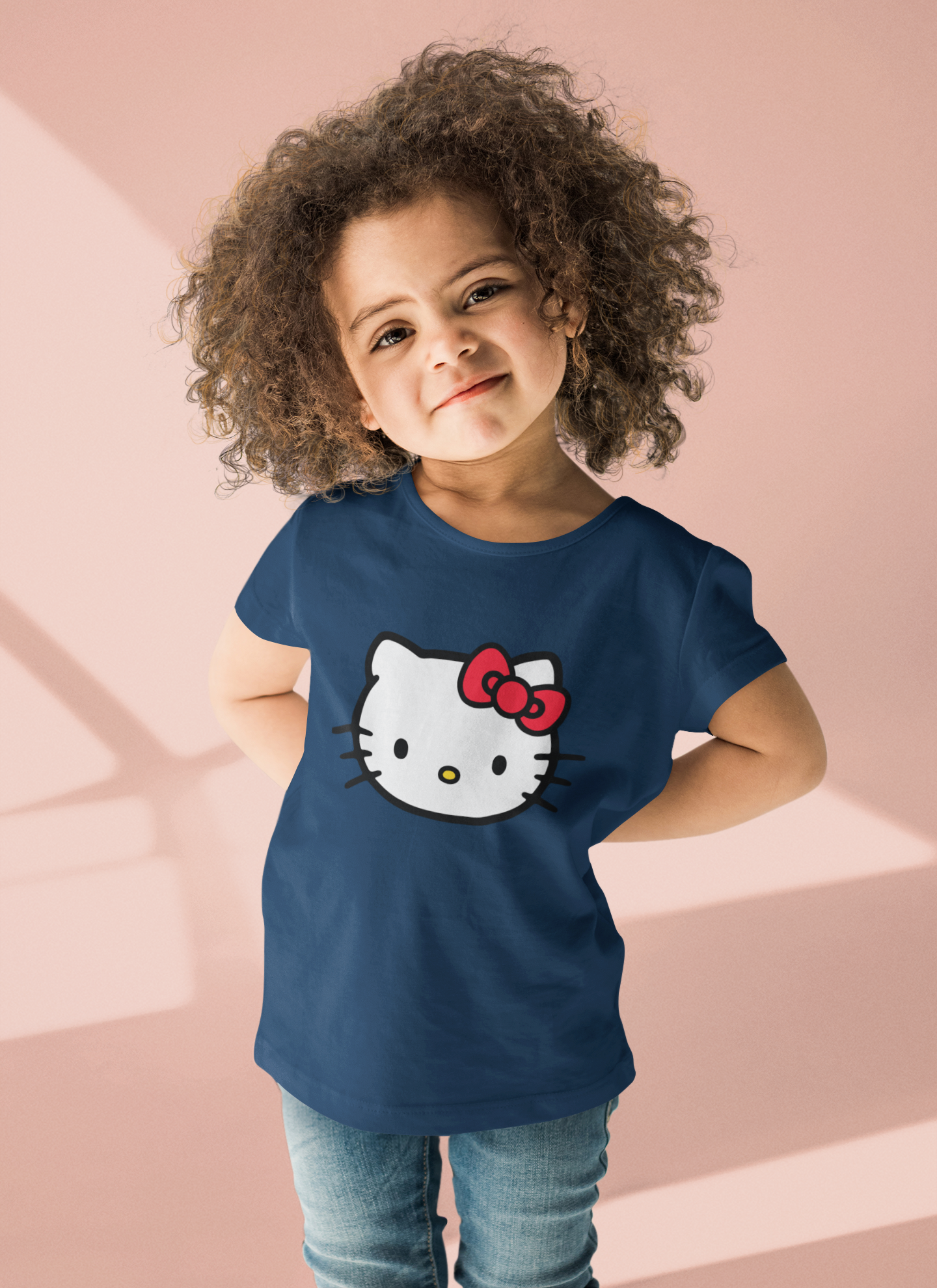 Hello Kitty Half Sleeves T-Shirt For Girls -FunkyTeesClub