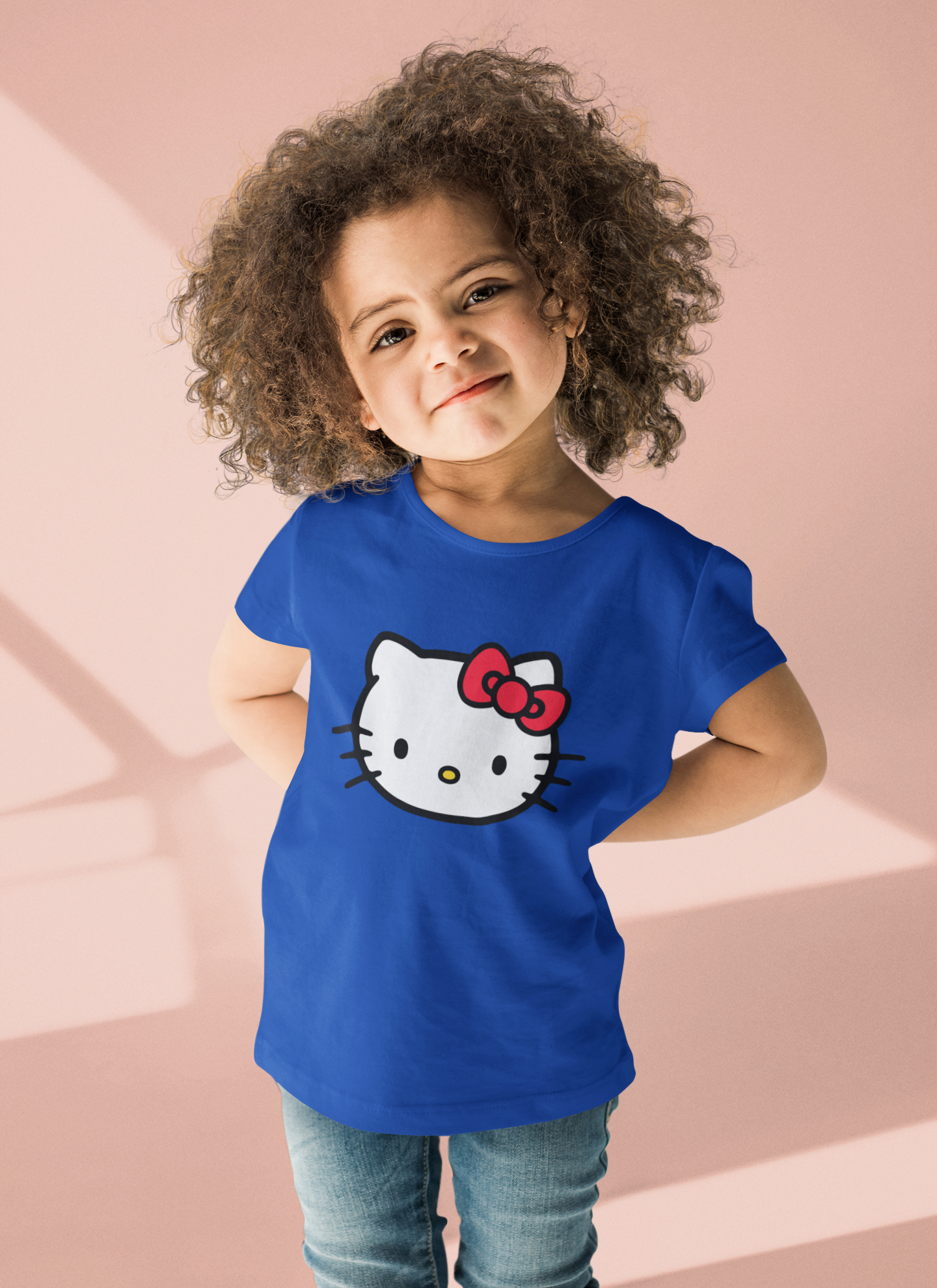 Hello Kitty Half Sleeves T-Shirt For Girls -FunkyTeesClub