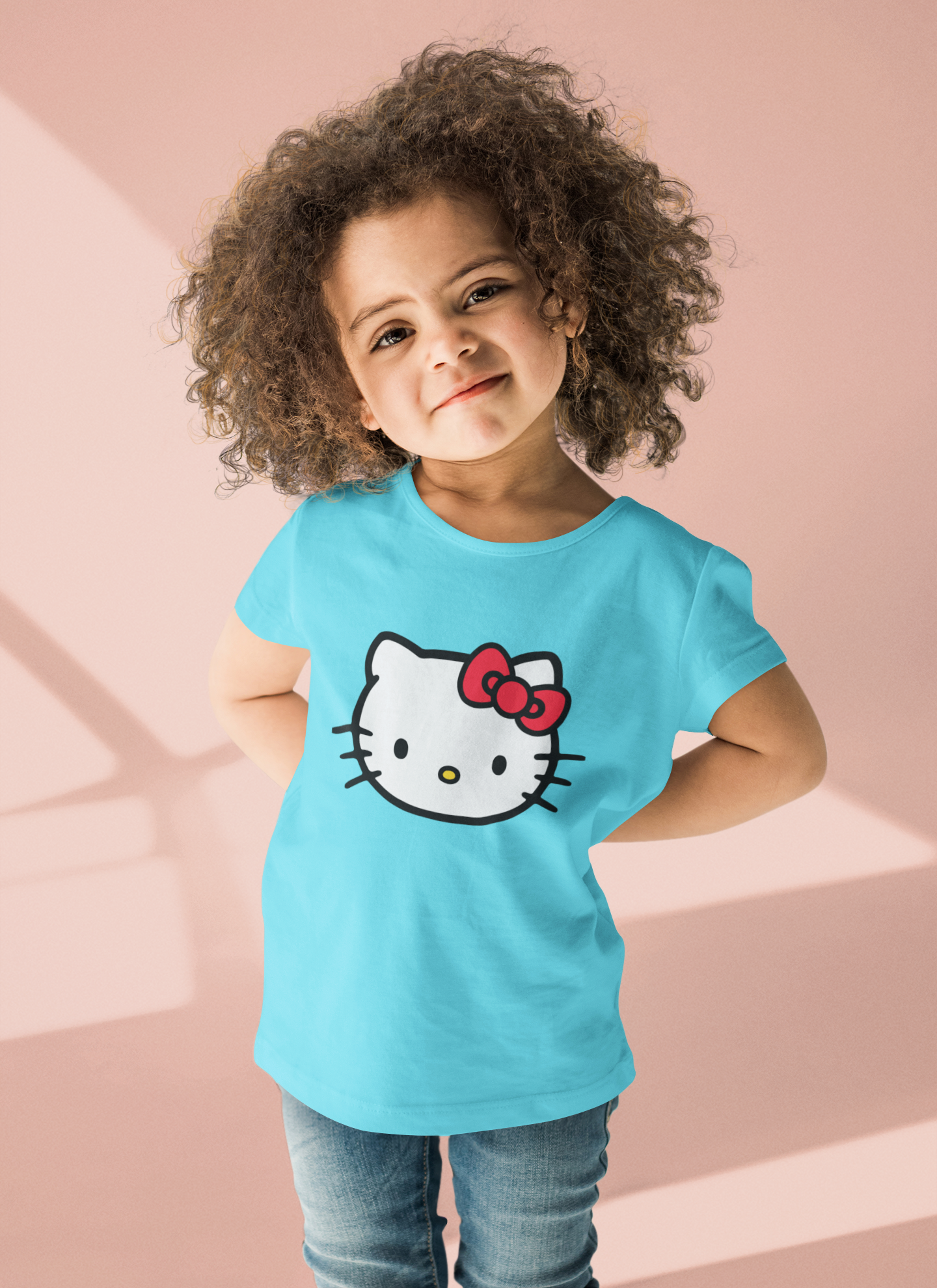 Hello Kitty Half Sleeves T-Shirt For Girls -FunkyTeesClub