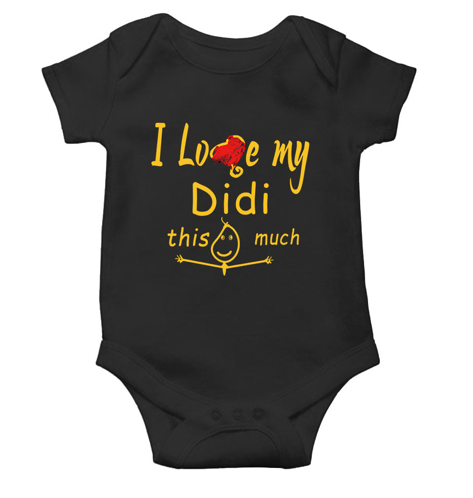 I Love My Didi Black Rompers for Baby Girl - FunkyTeesClub