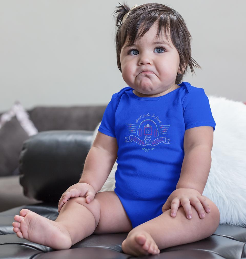 Dont listen to people just listen to music Rompers for Baby Girl- FunkyTradition FunkyTradition