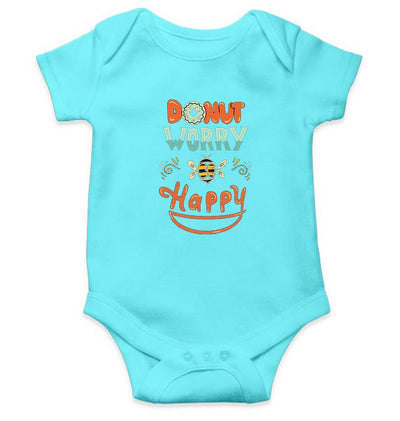 Donut Worry Be Happy Rompers for Baby Boy- FunkyTradition FunkyTradition