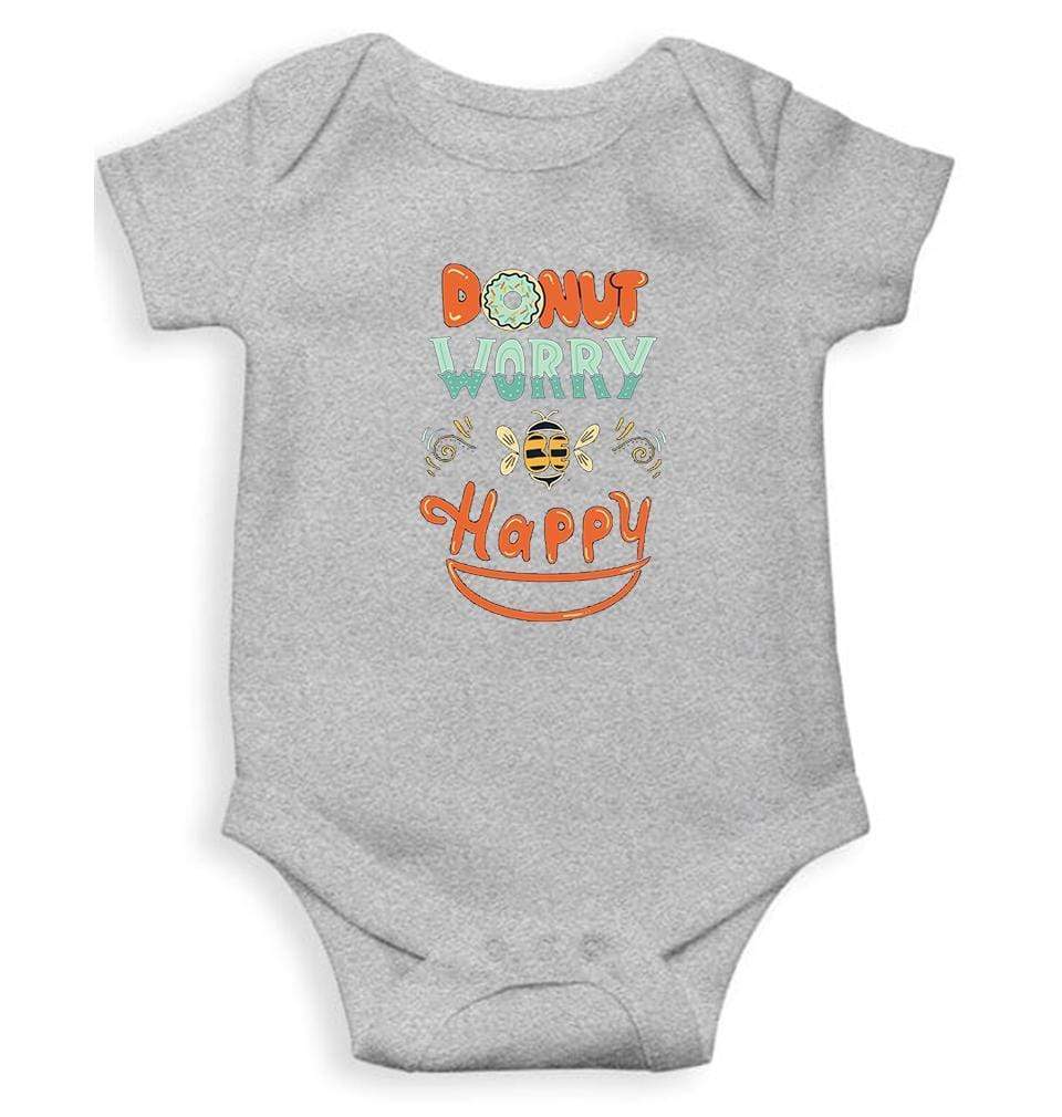 Donut Worry Be Happy Rompers for Baby Girl- FunkyTradition FunkyTradition