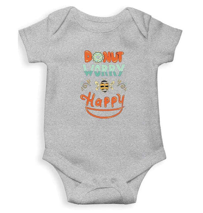 Donut Worry Be Happy Rompers for Baby Girl- FunkyTradition FunkyTradition
