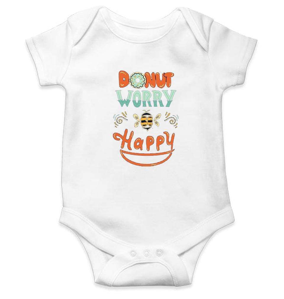 Donut Worry Be Happy Rompers for Baby Girl- FunkyTradition FunkyTradition