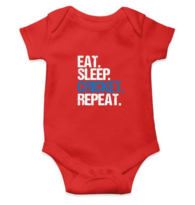 Eat Sleep Cricket Repeat Rompers for Baby Boy - FunkyTradition FunkyTradition