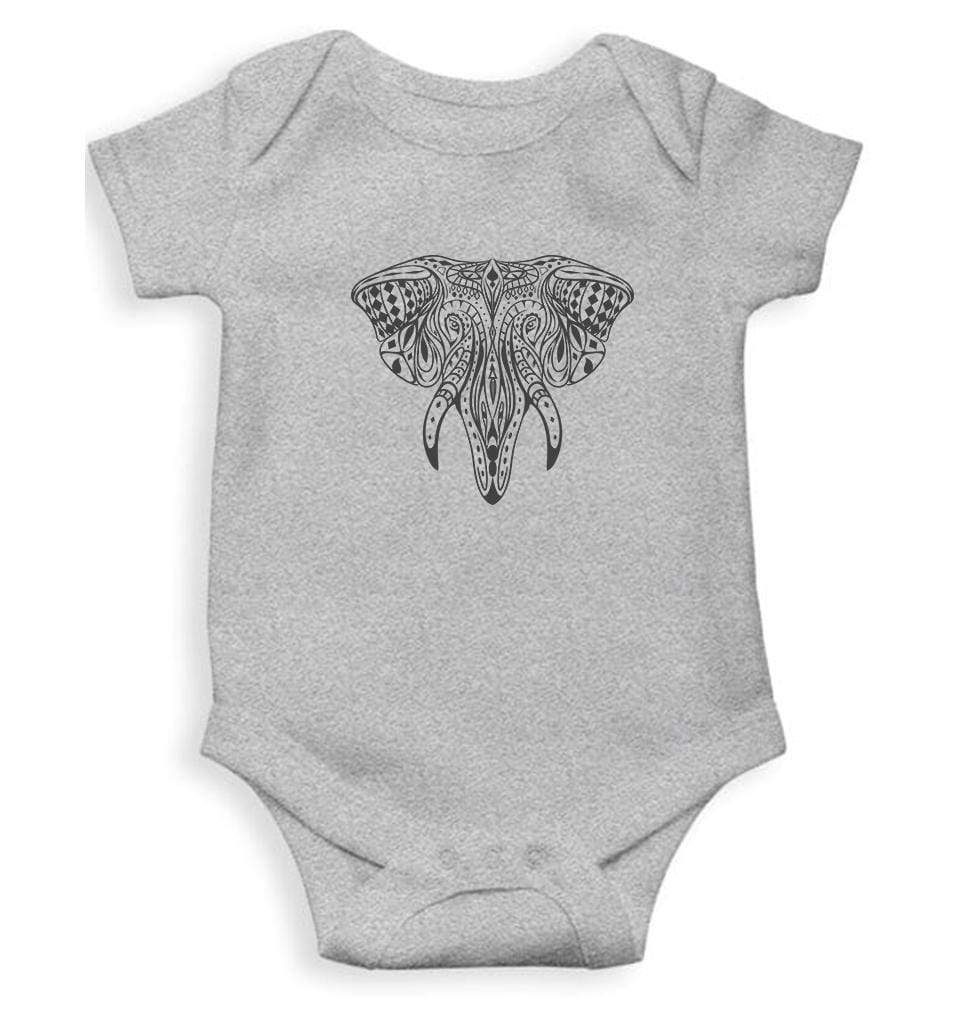 Elephant Abstract Rompers for Baby Girl- FunkyTradition FunkyTradition