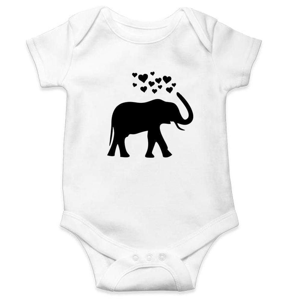 Elephant Hearts Abstract Rompers for Baby Boy- FunkyTeesClub