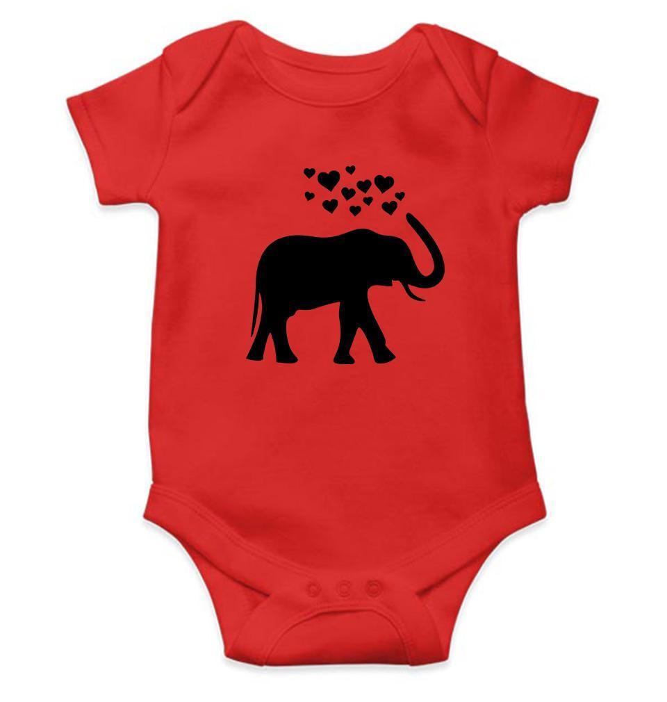 Elephants Hearts Abstract Rompers for Baby Girl- FunkyTradition FunkyTradition