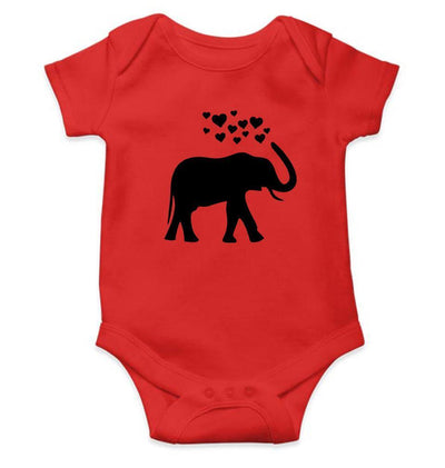 Elephants Hearts Abstract Rompers for Baby Girl- FunkyTradition FunkyTradition